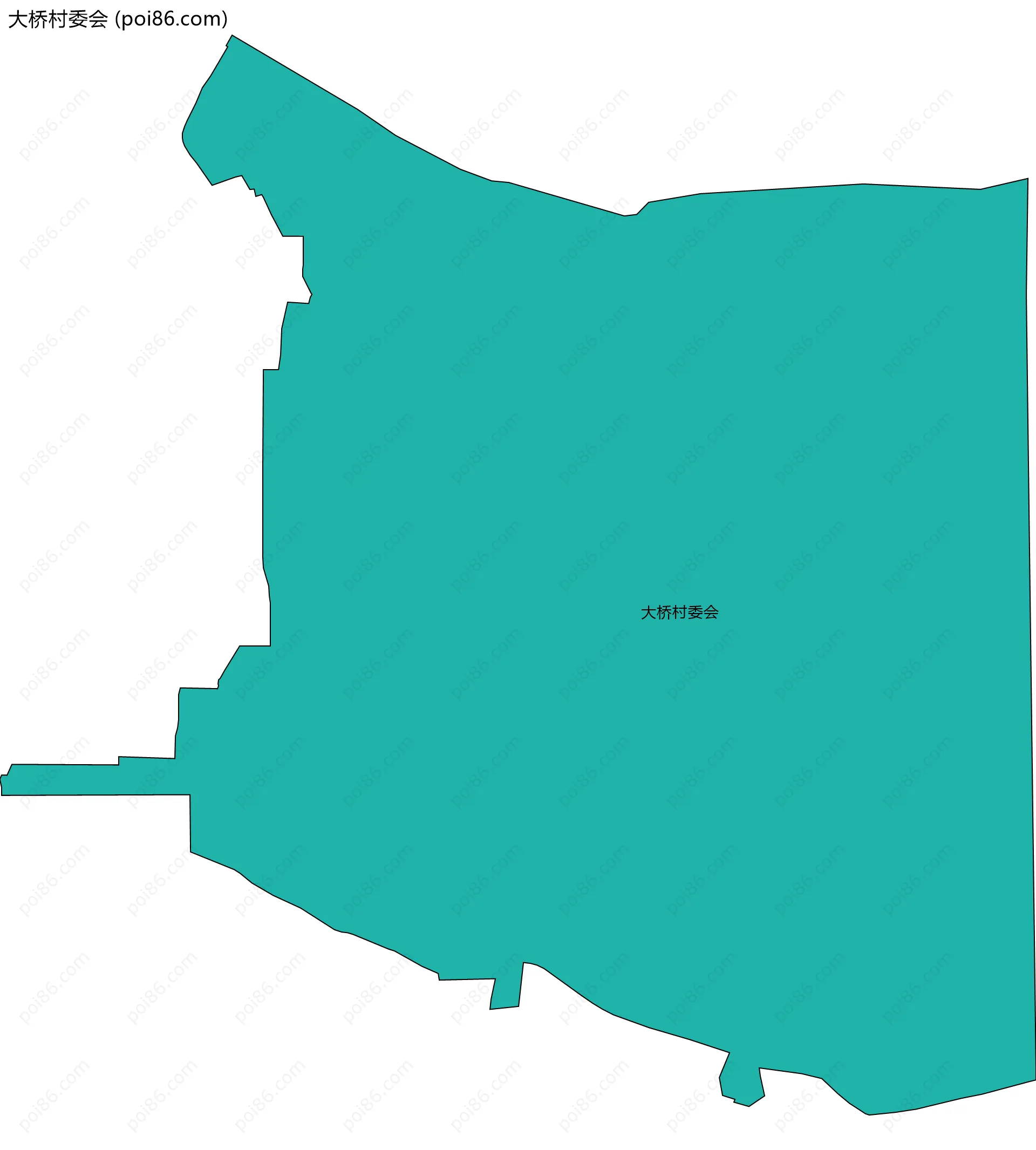 大桥村委会边界地图