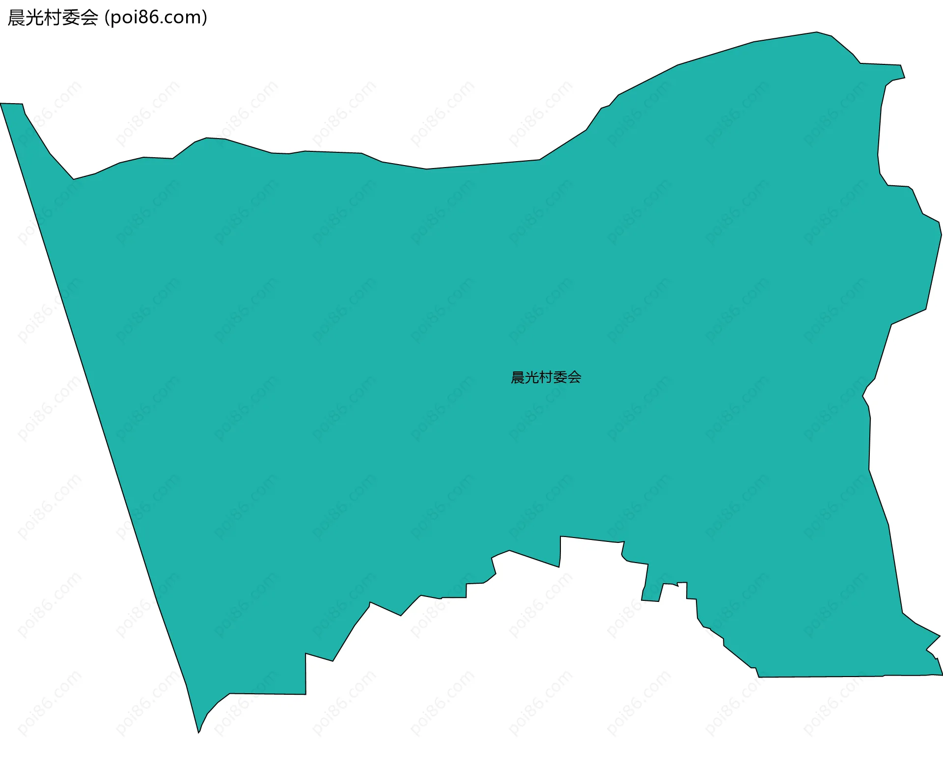 晨光村委会边界地图