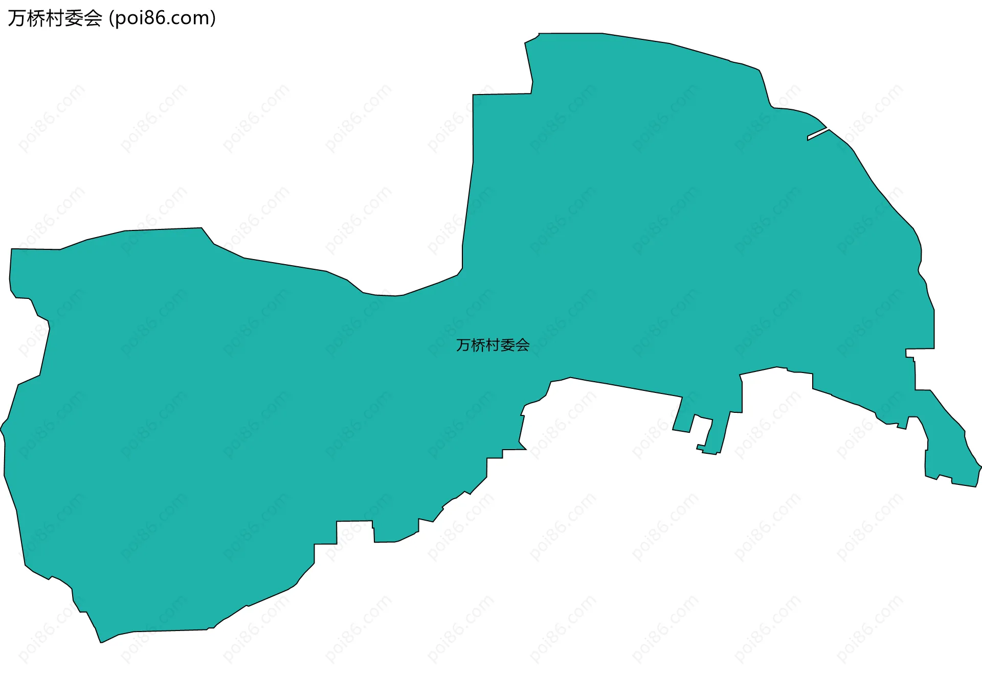 万桥村委会边界地图