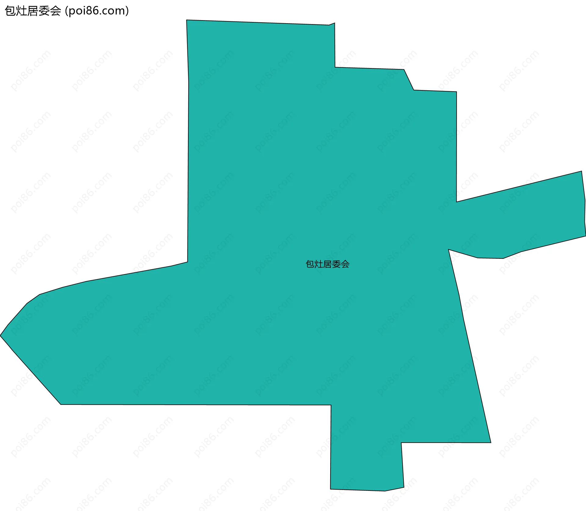 包灶居委会边界地图