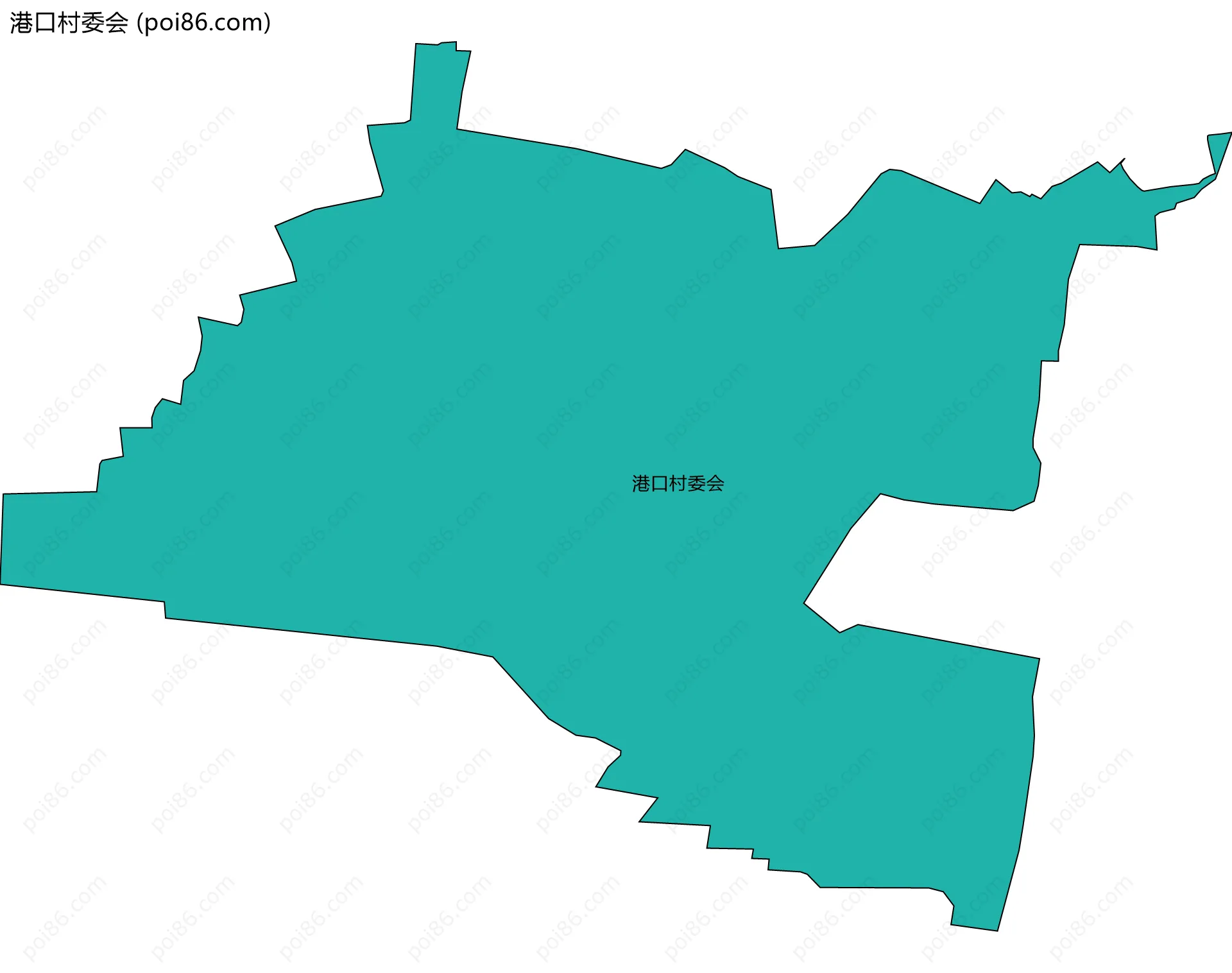 港口村委会边界地图