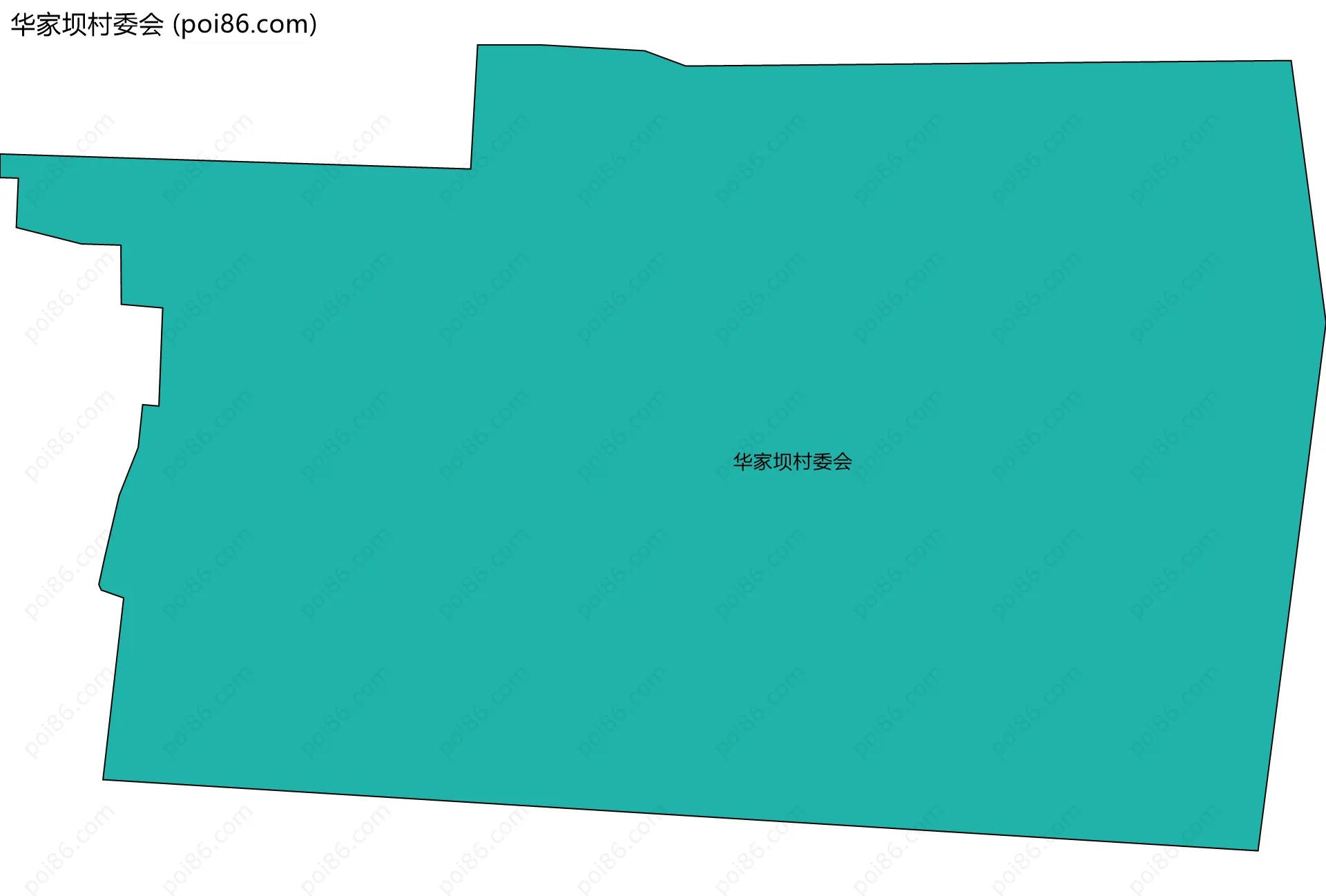 华家坝村委会边界地图