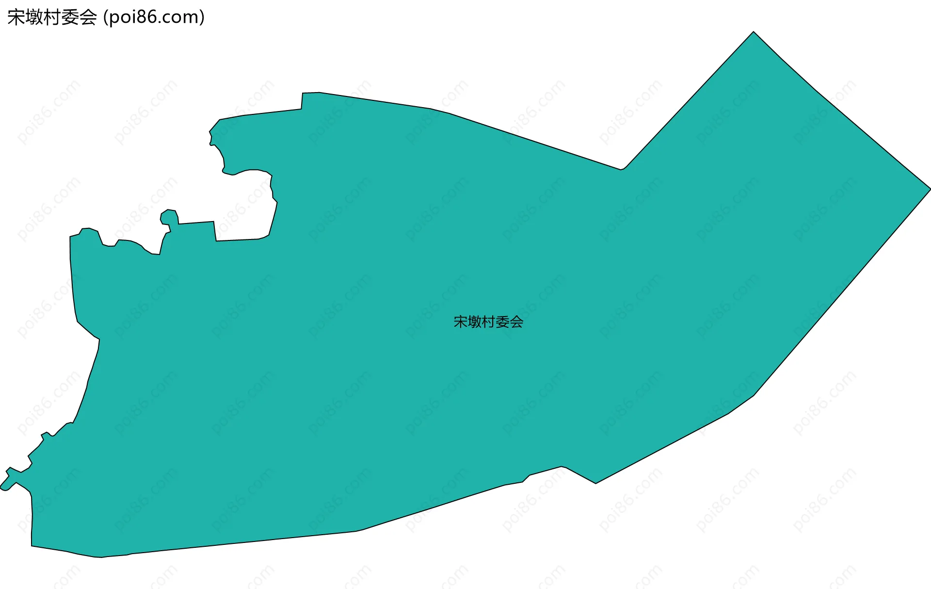 宋墩村委会边界地图