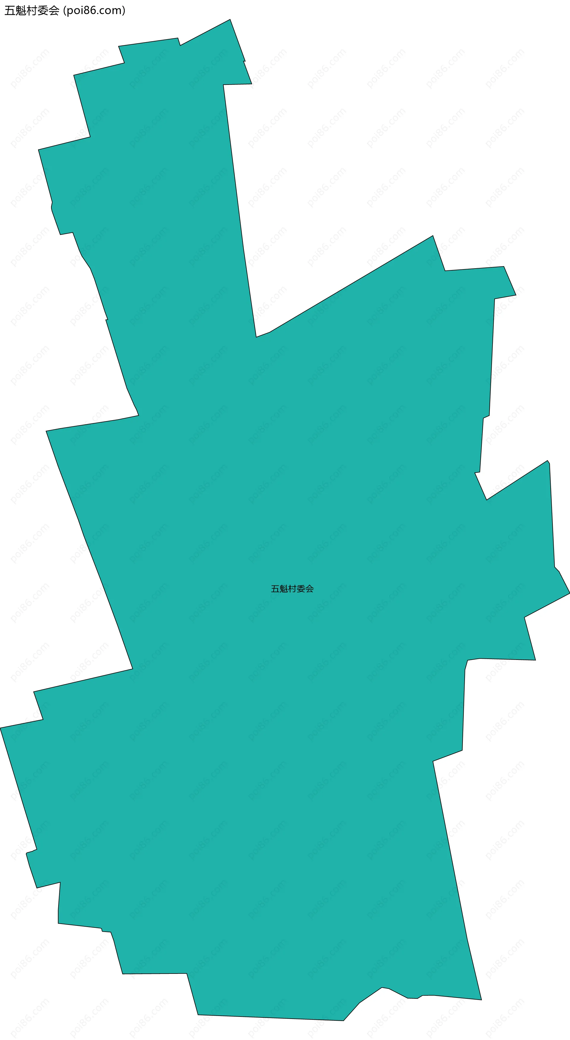 五魁村委会边界地图