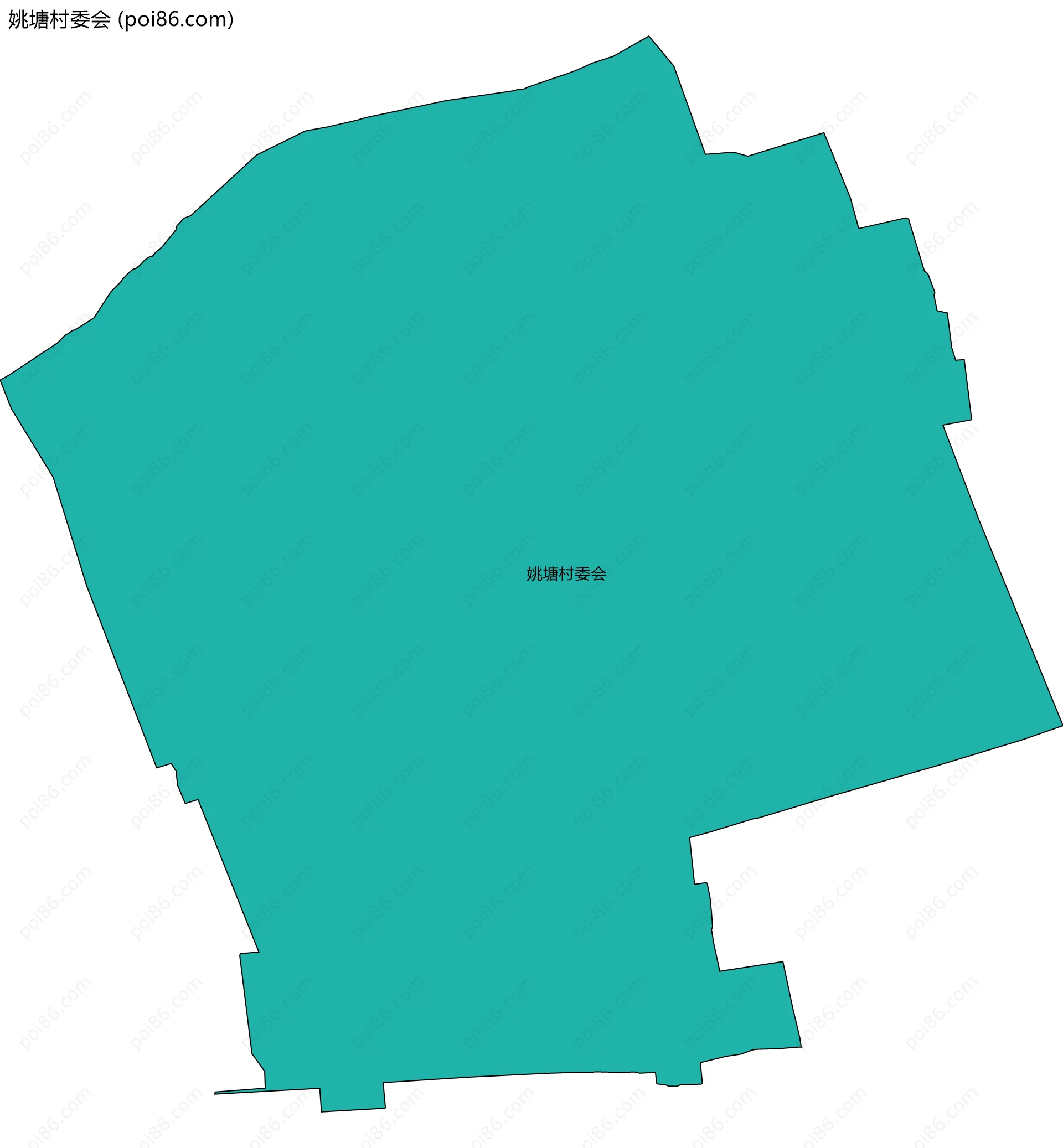 姚塘村委会边界地图