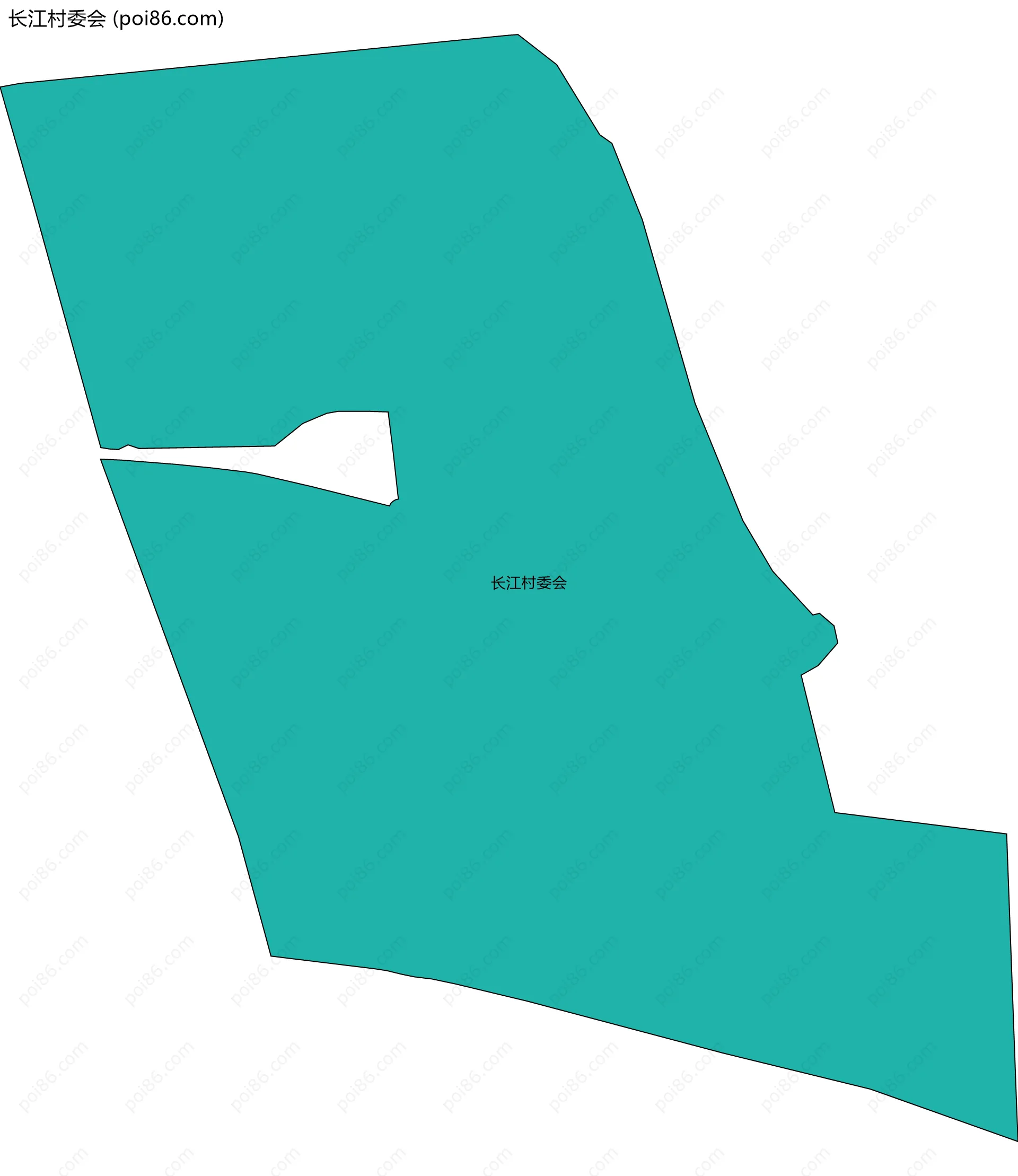 长江村委会边界地图