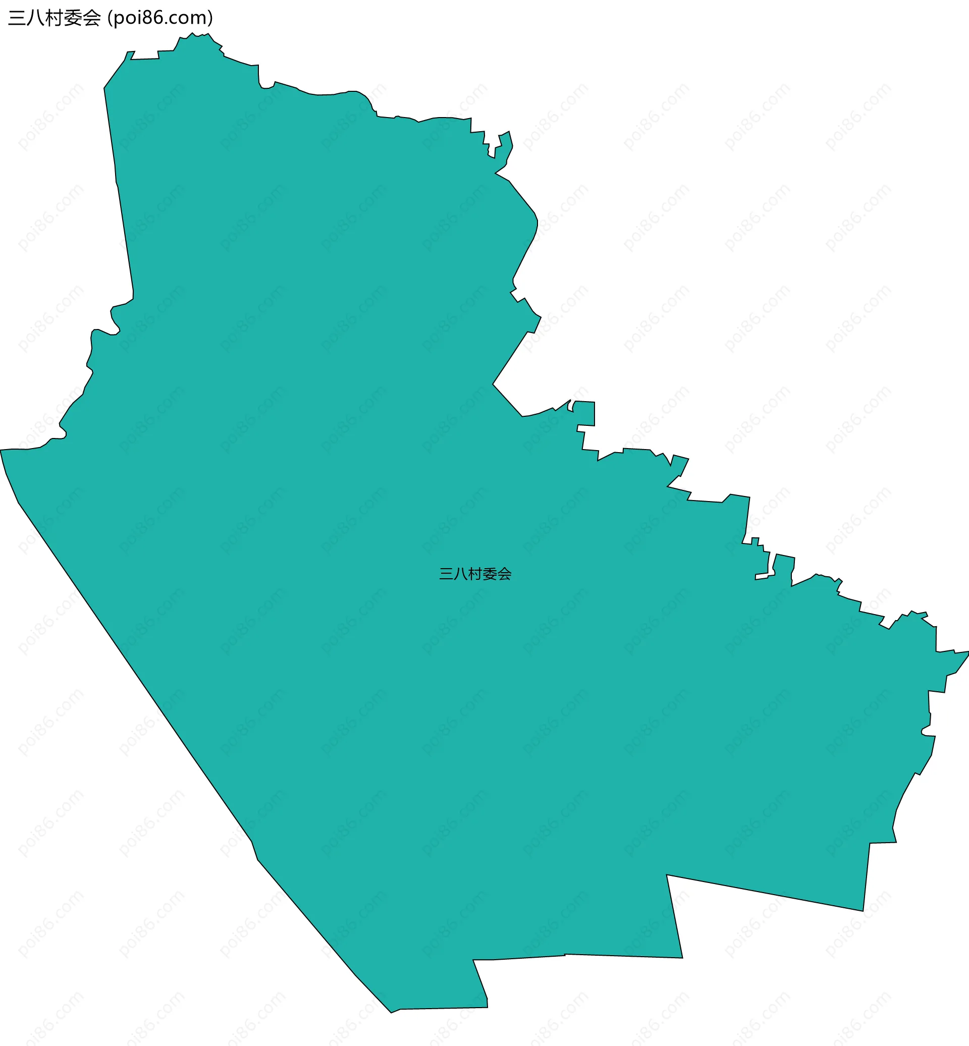 三八村委会边界地图