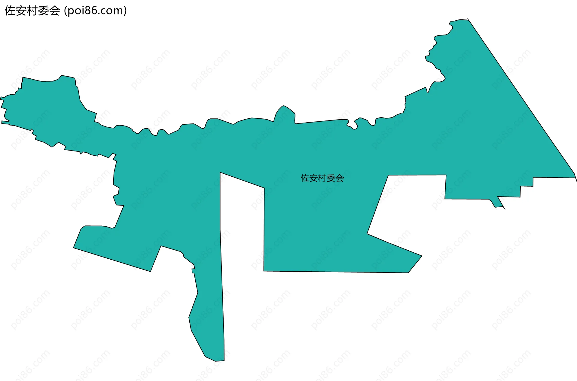 佐安村委会边界地图