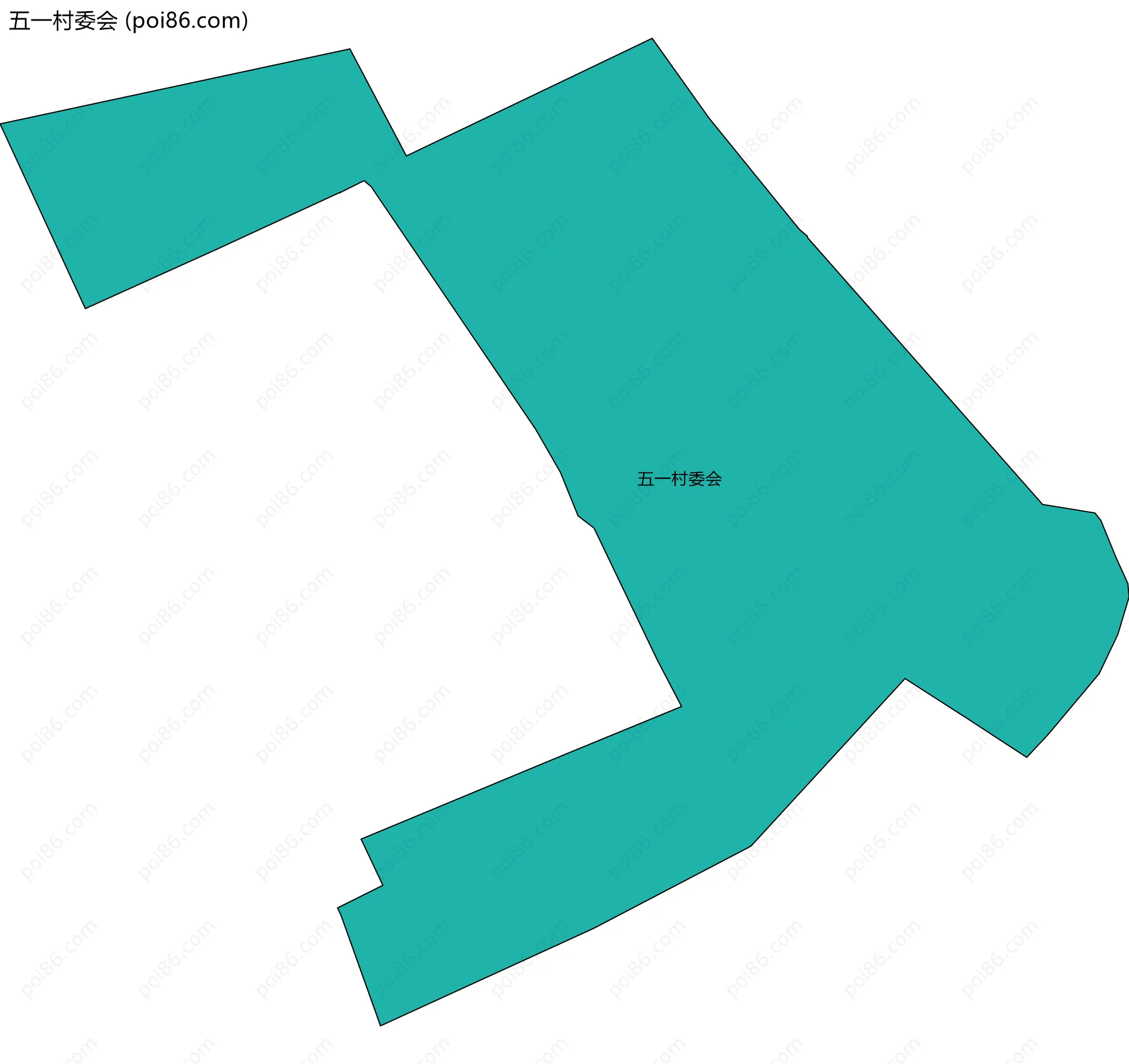 五一村委会边界地图