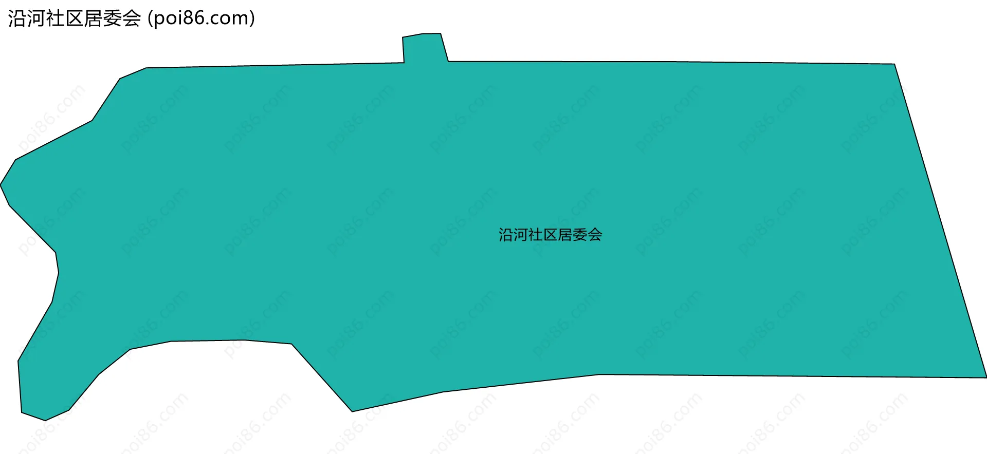 沿河社区居委会边界地图