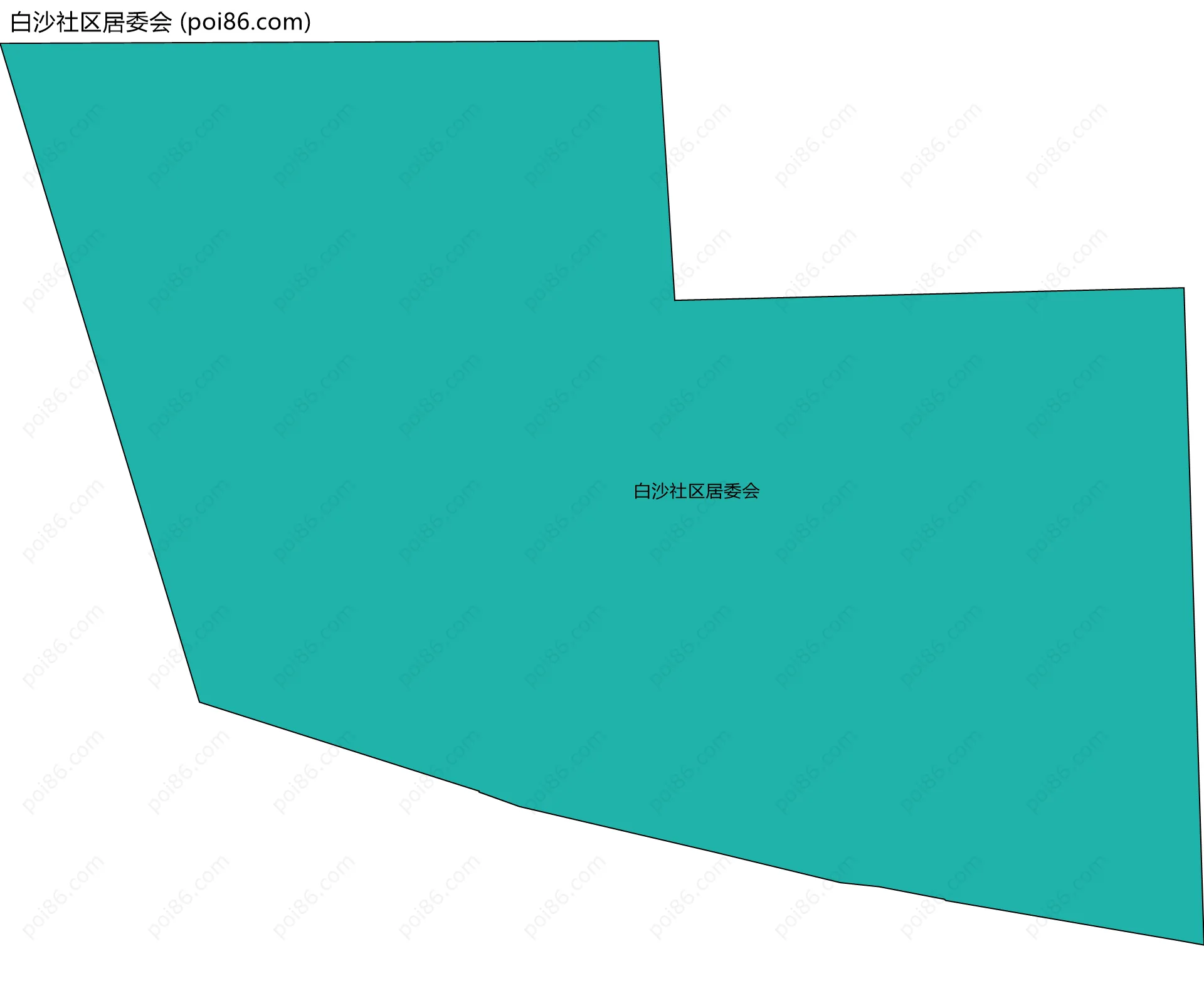 白沙社区居委会边界地图