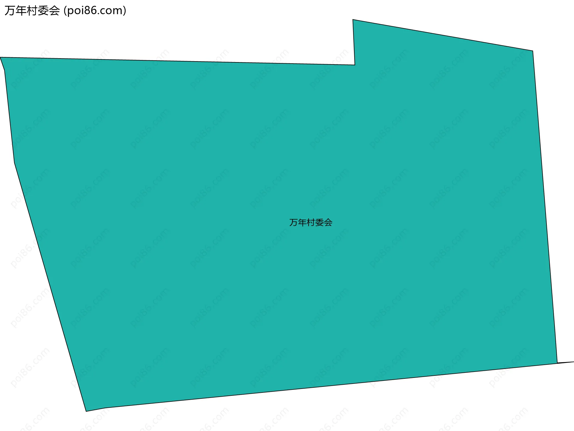 万年村委会边界地图