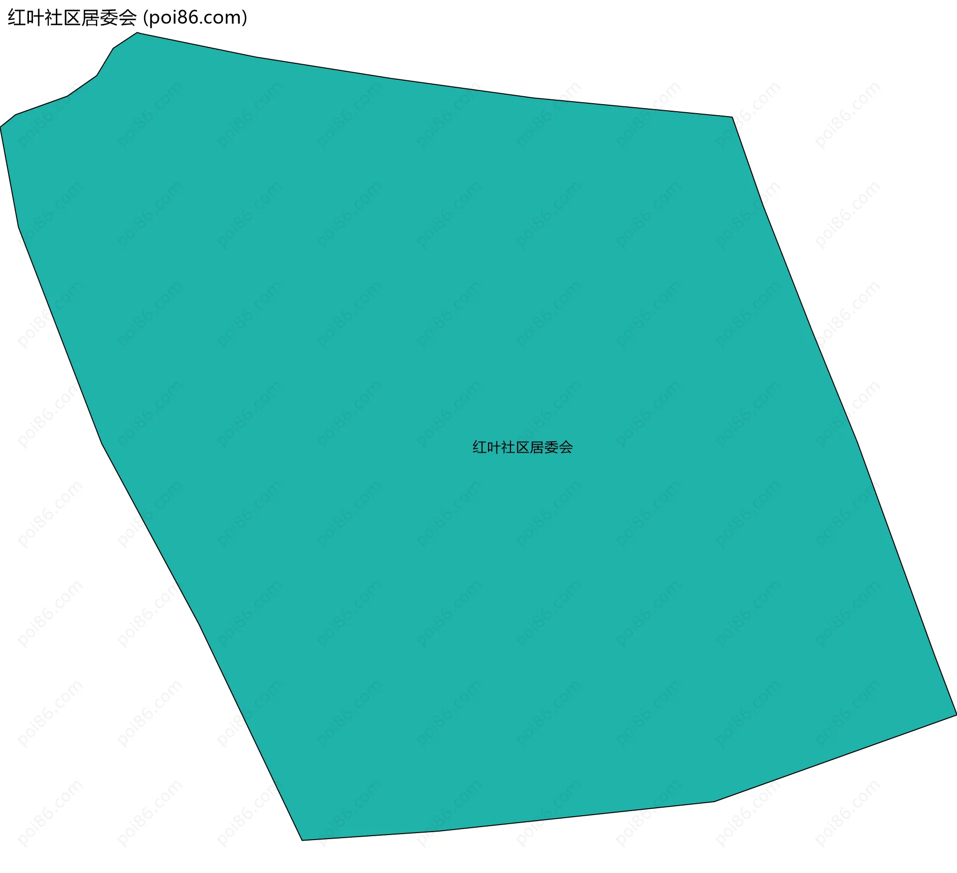红叶社区居委会边界地图