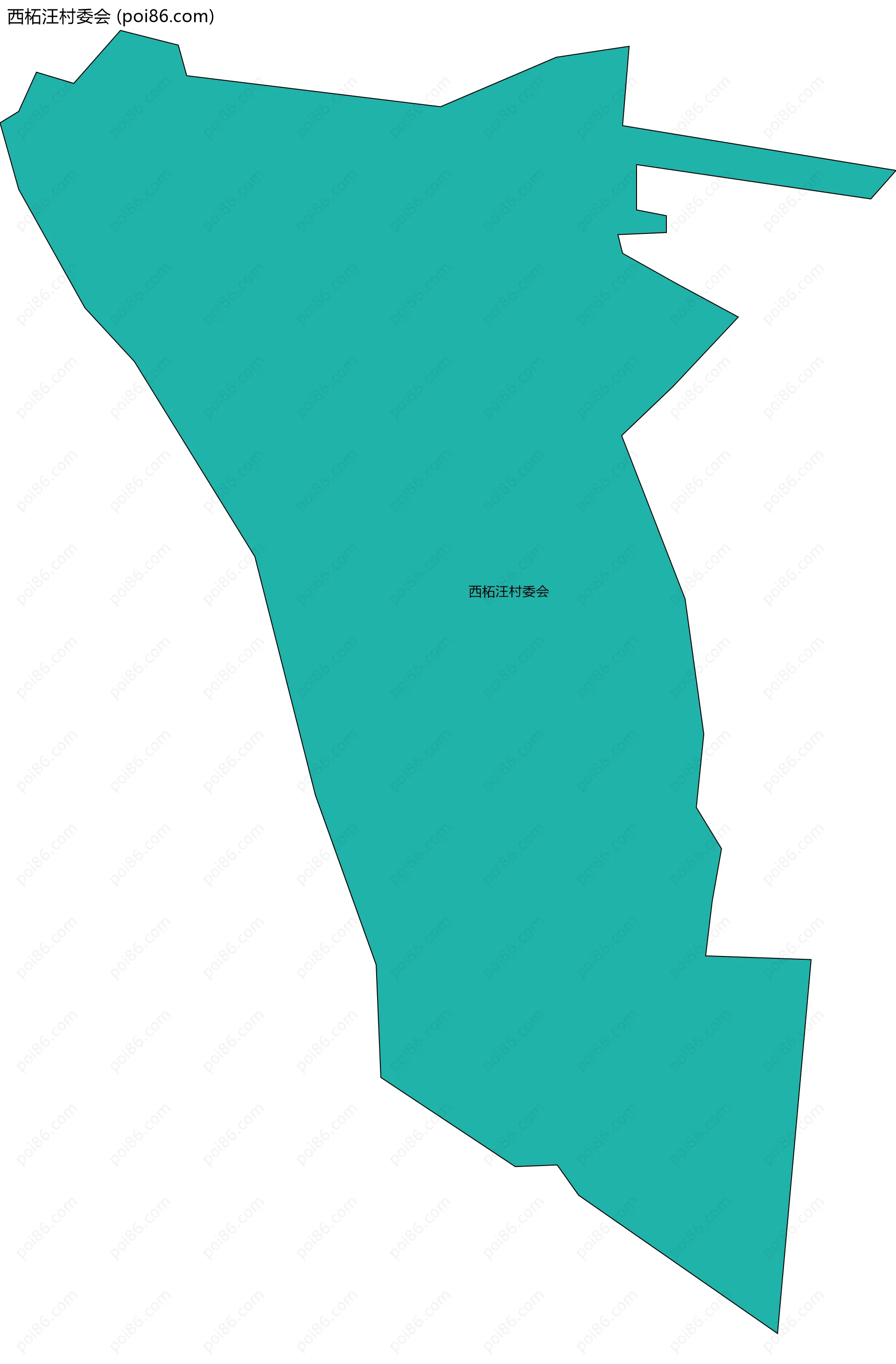 西柘汪村委会边界地图
