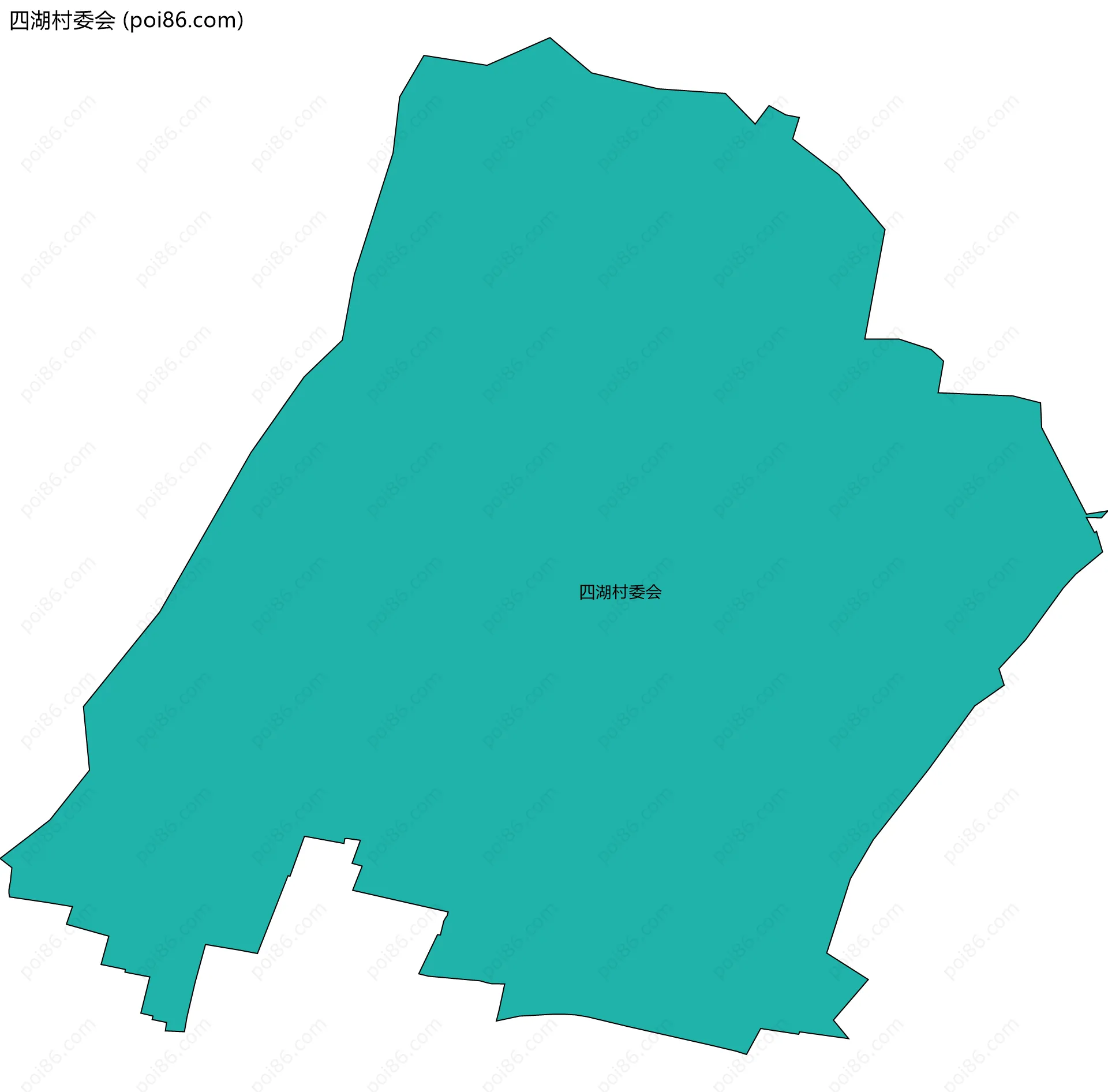 四湖村委会边界地图