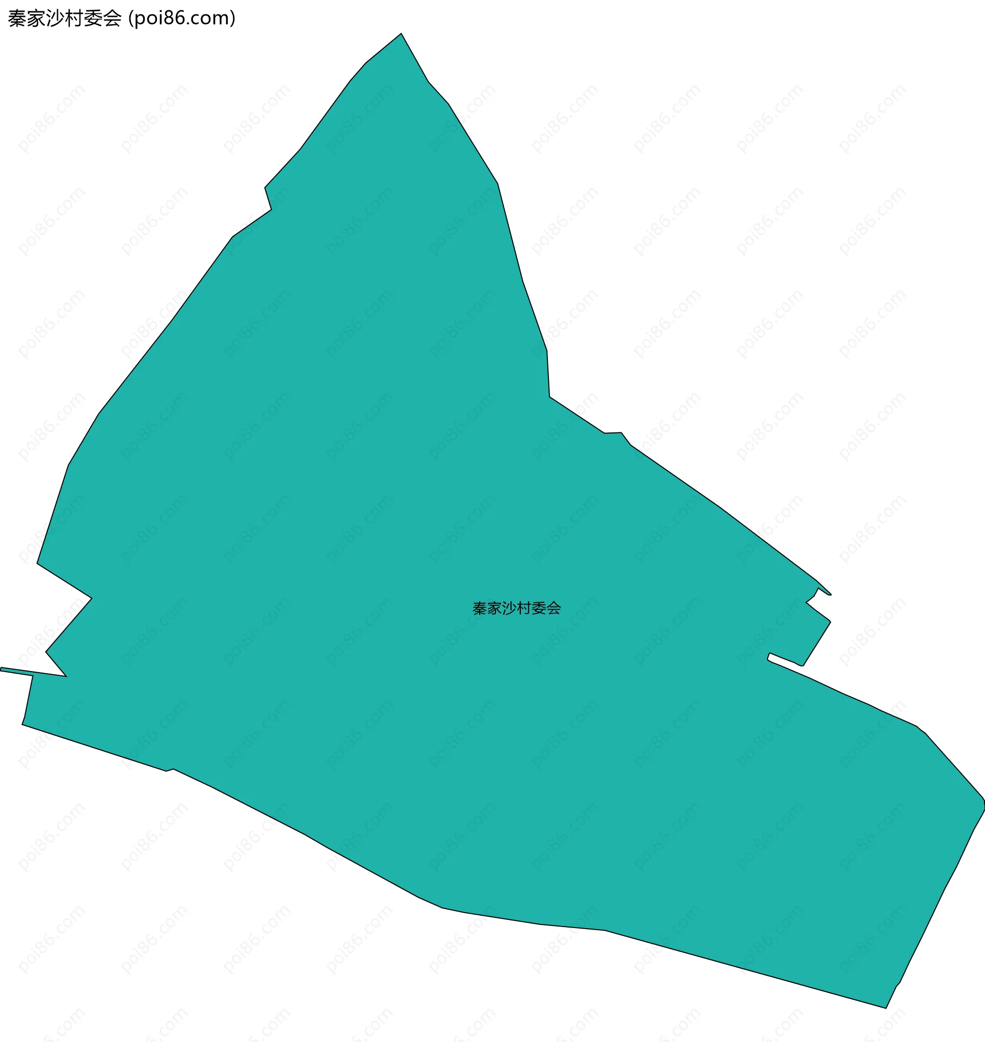 秦家沙村委会边界地图