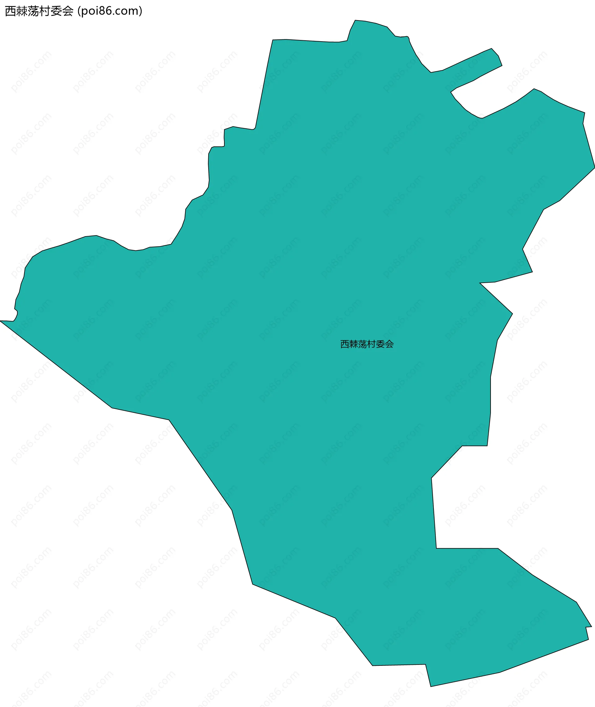 西棘荡村委会边界地图