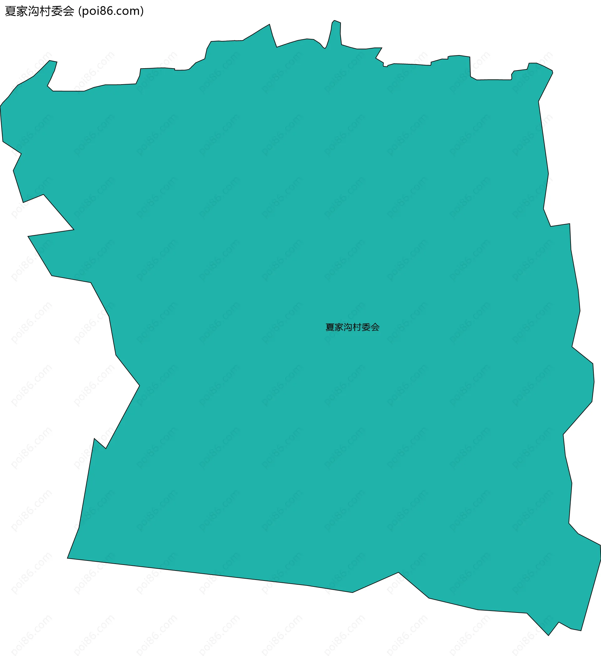 夏家沟村委会边界地图