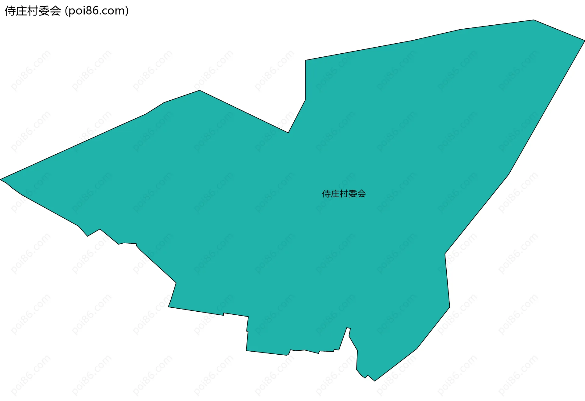 侍庄村委会边界地图