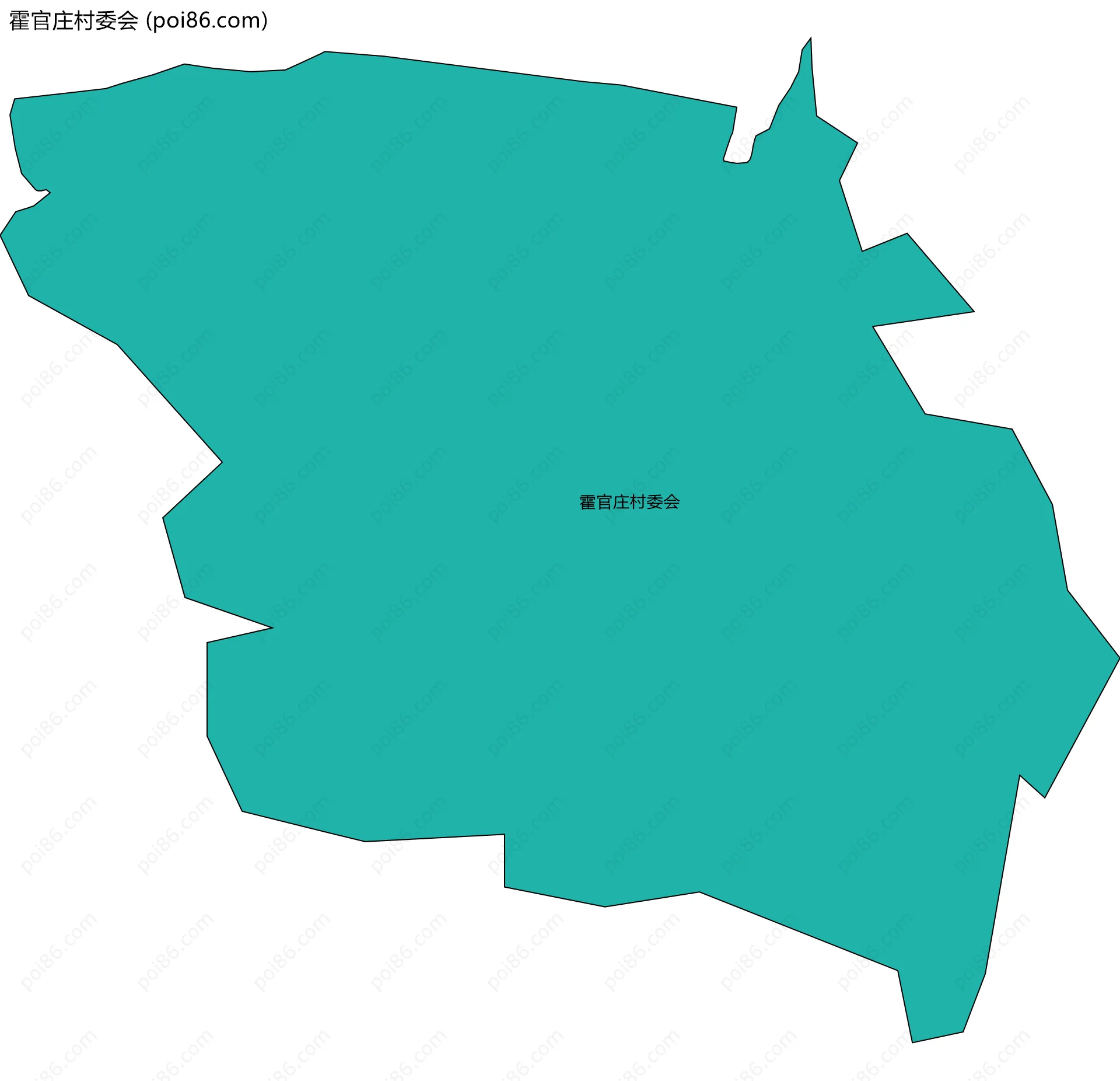 霍官庄村委会边界地图