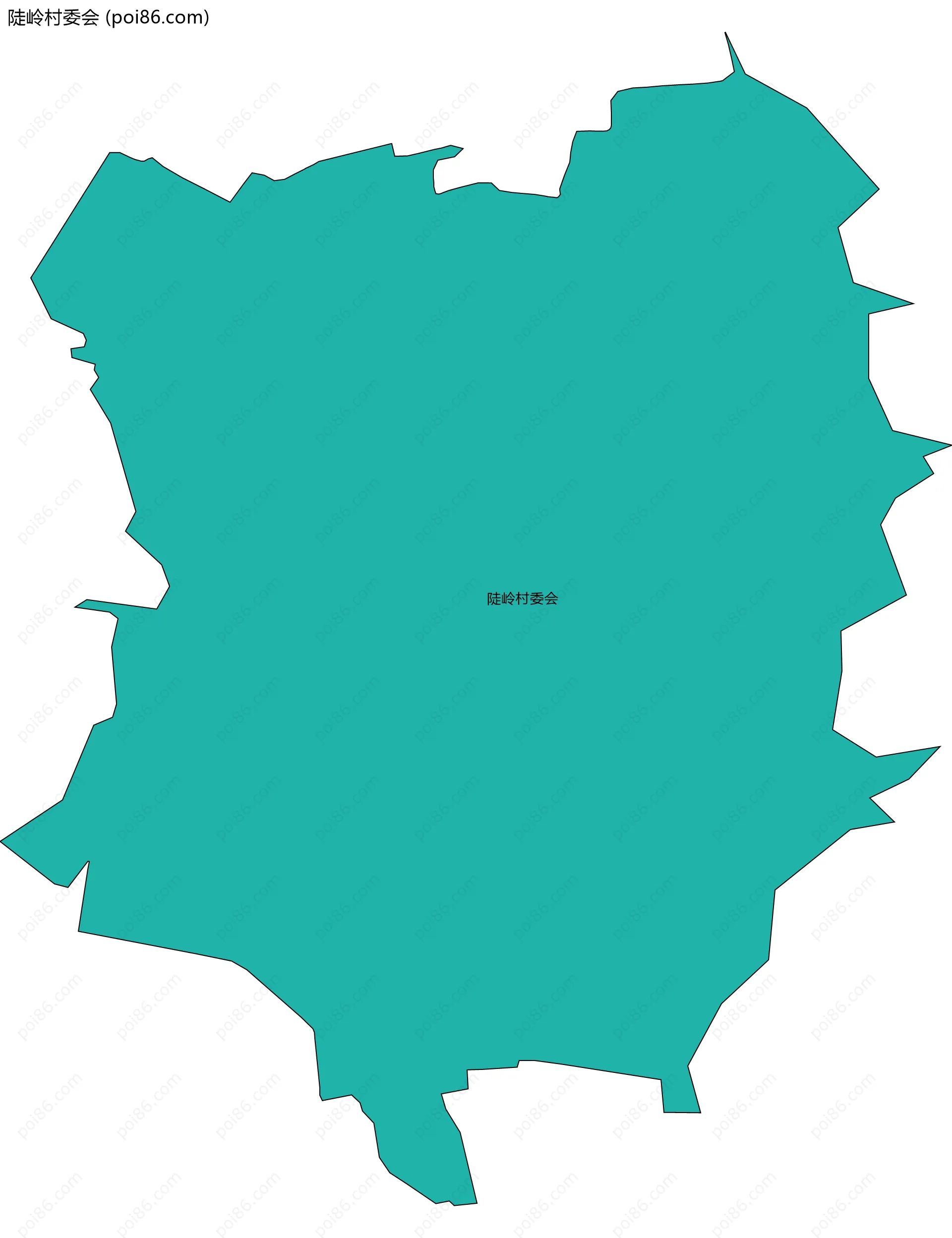 陡岭村委会边界地图