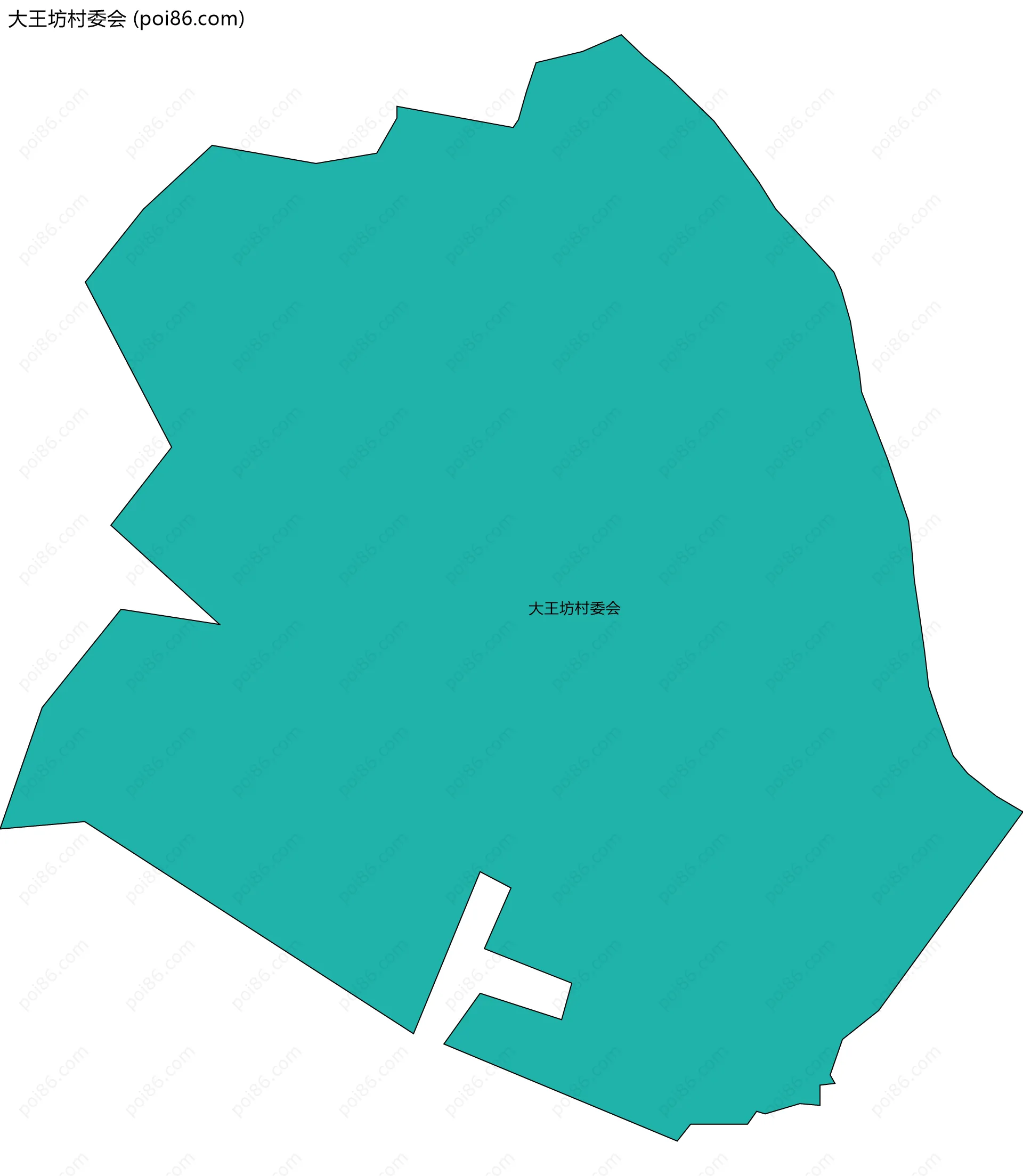 大王坊村委会边界地图