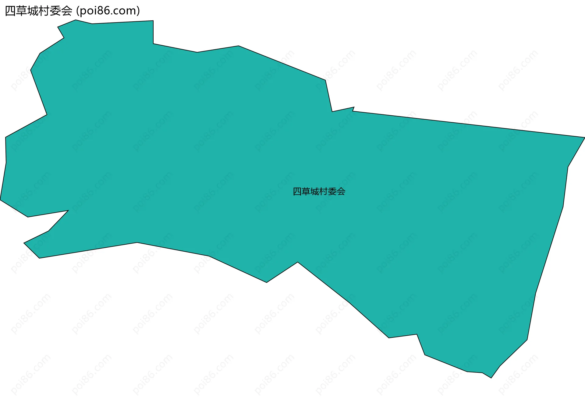 四草城村委会边界地图
