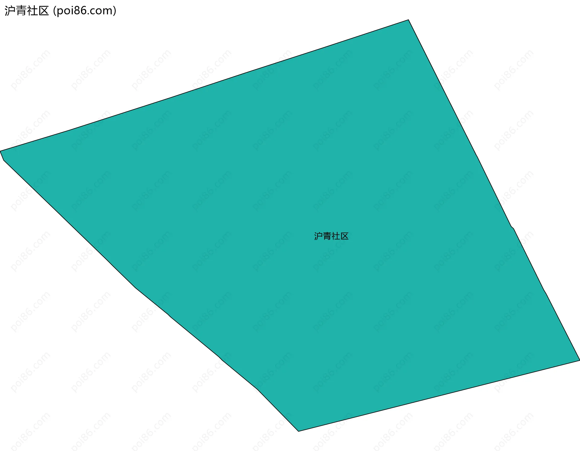 沪青社区边界地图