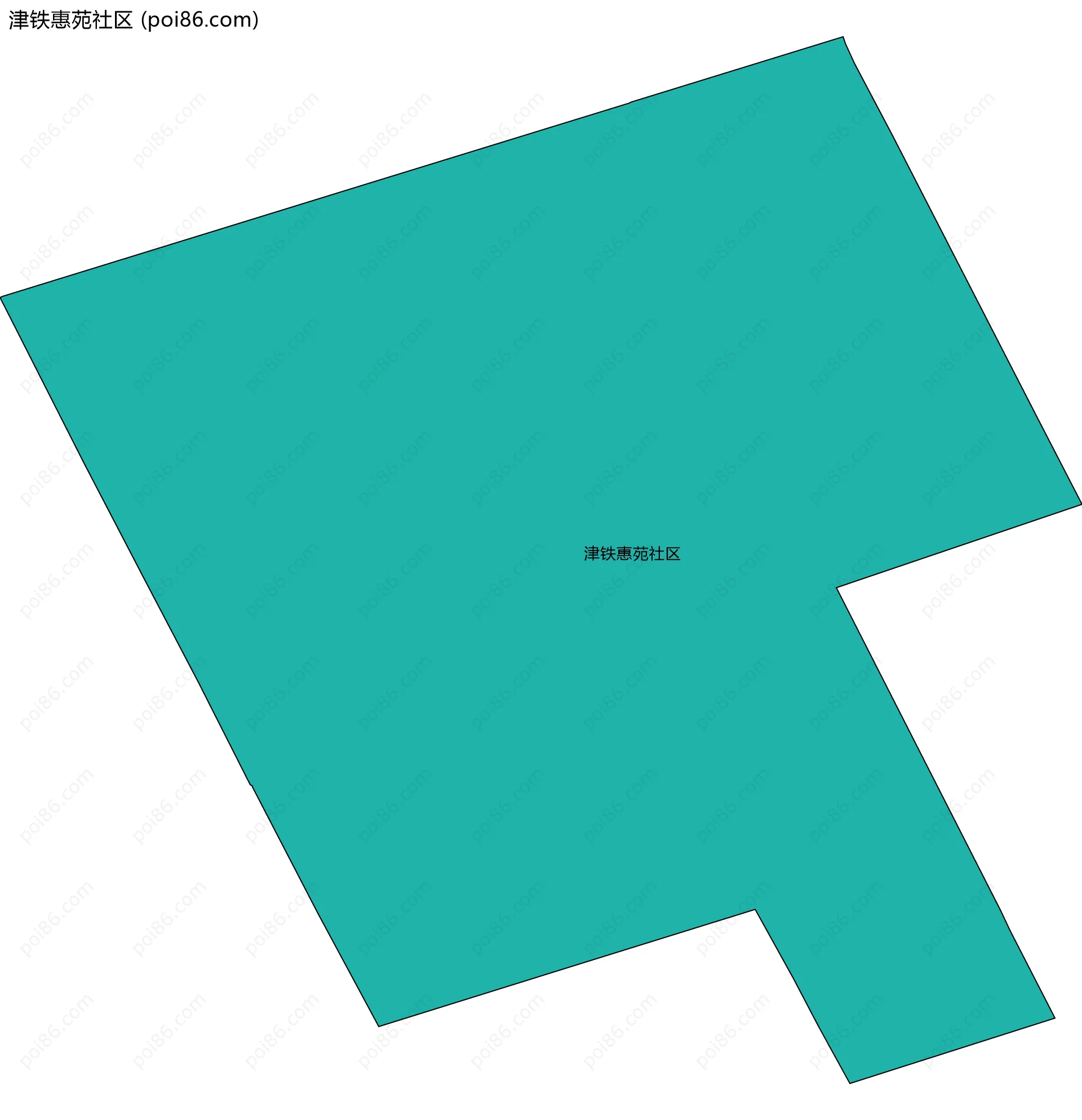 津铁惠苑社区边界地图