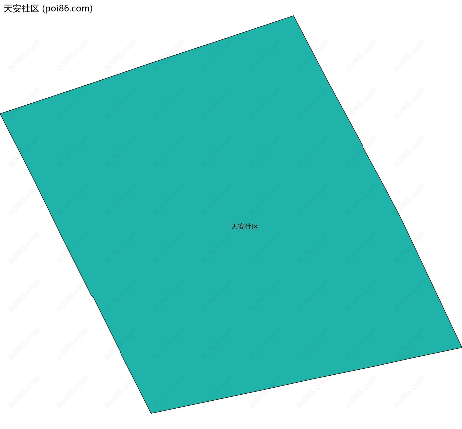 天安社区边界地图