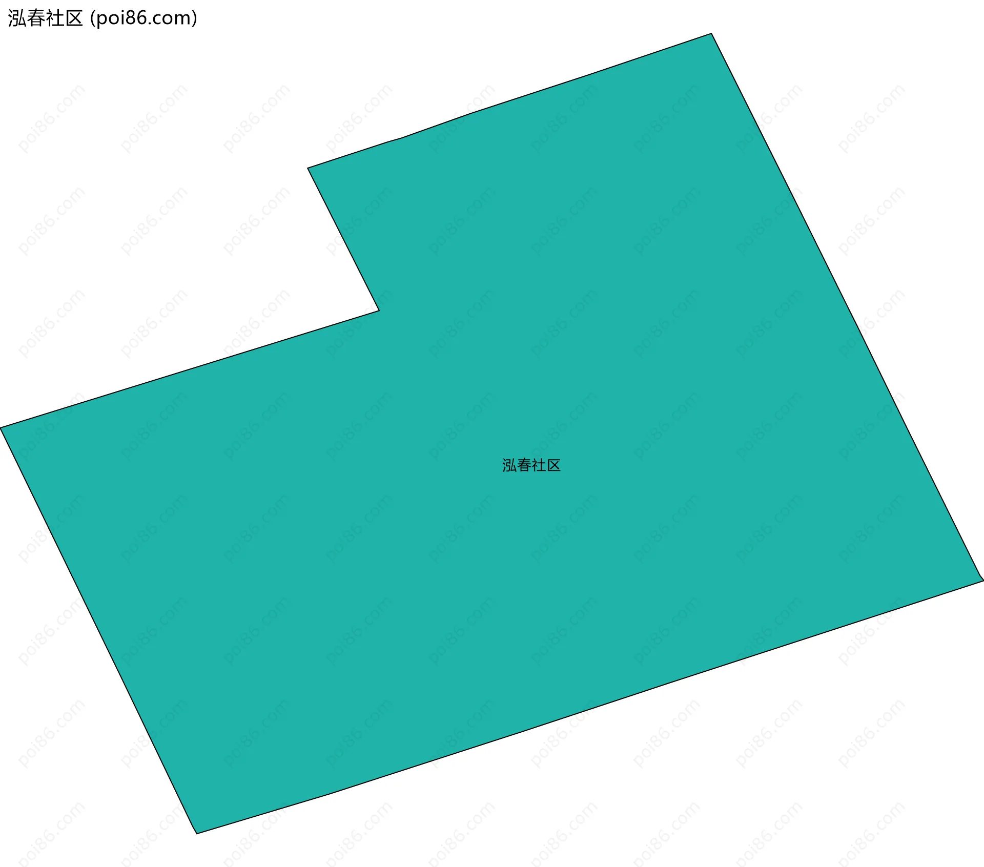 泓春社区边界地图