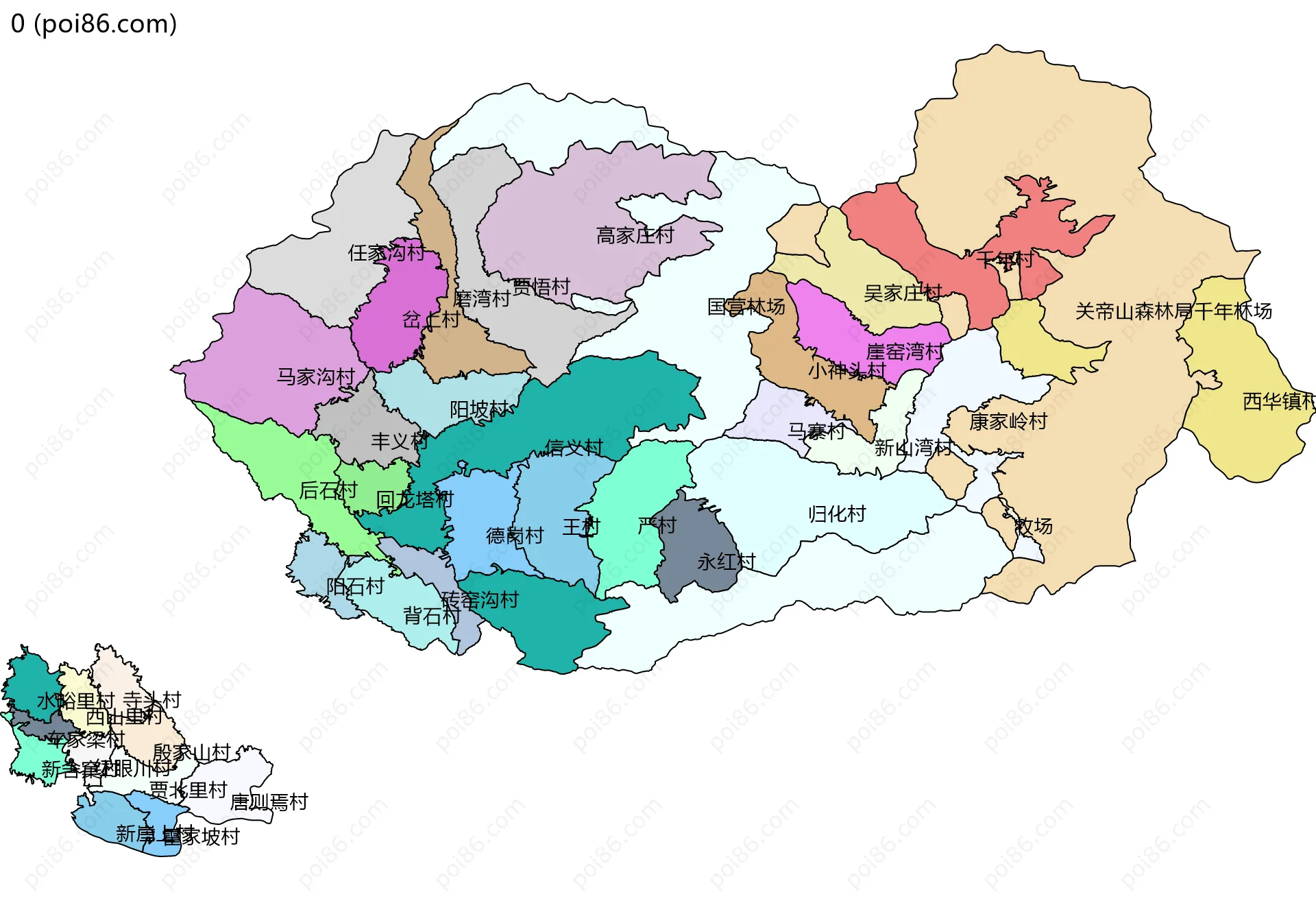 0边界地图(五级行政区划)