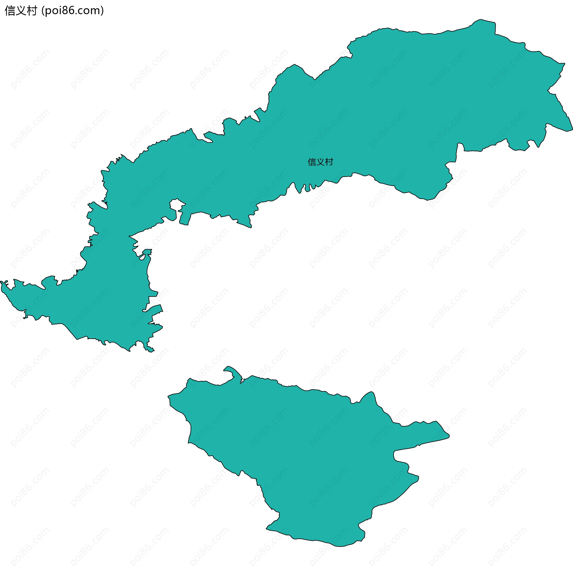 信义村边界地图