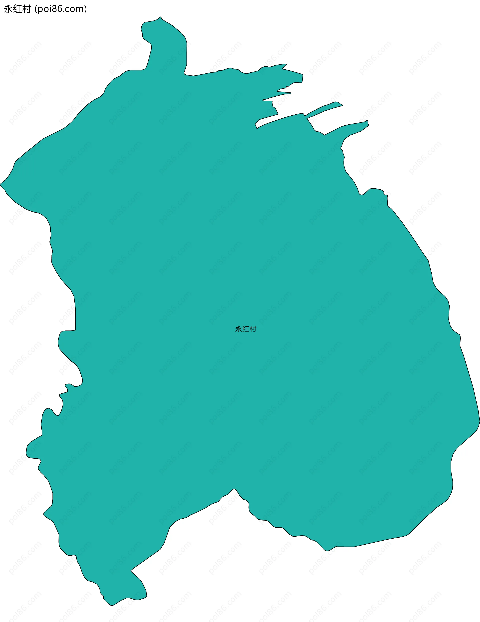 永红村边界地图