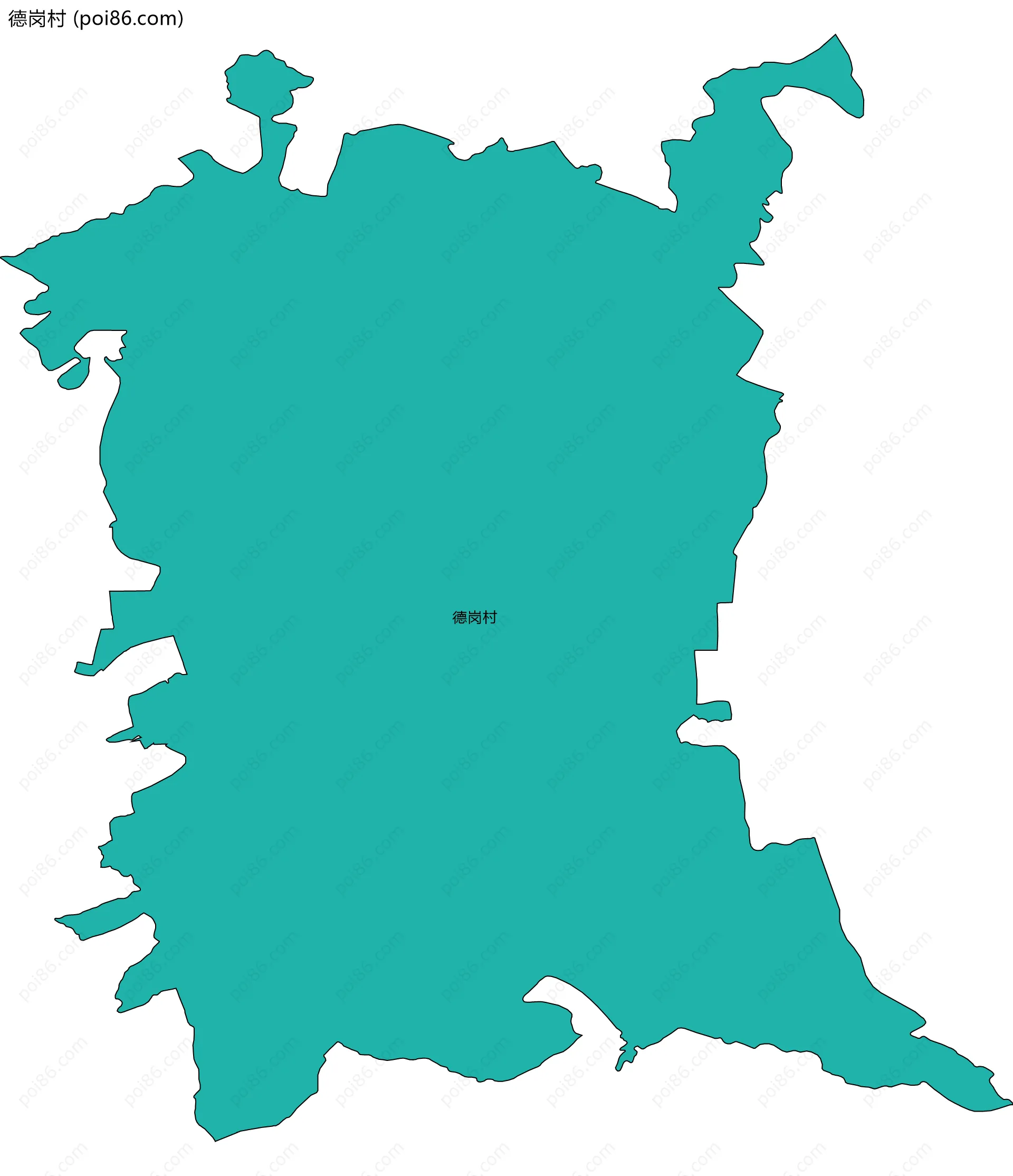 德岗村边界地图