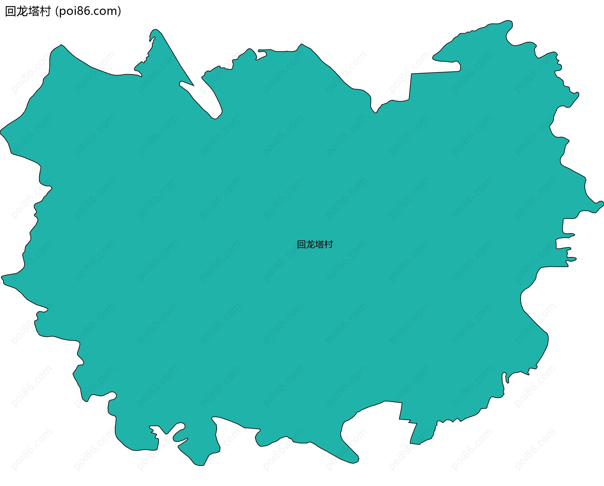 回龙塔村边界地图