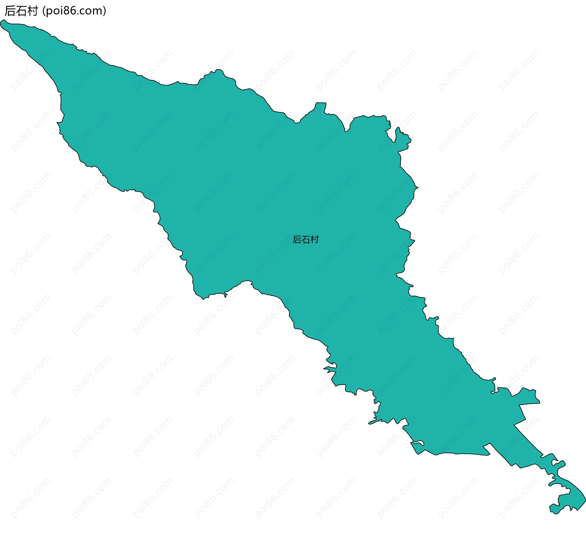 后石村边界地图