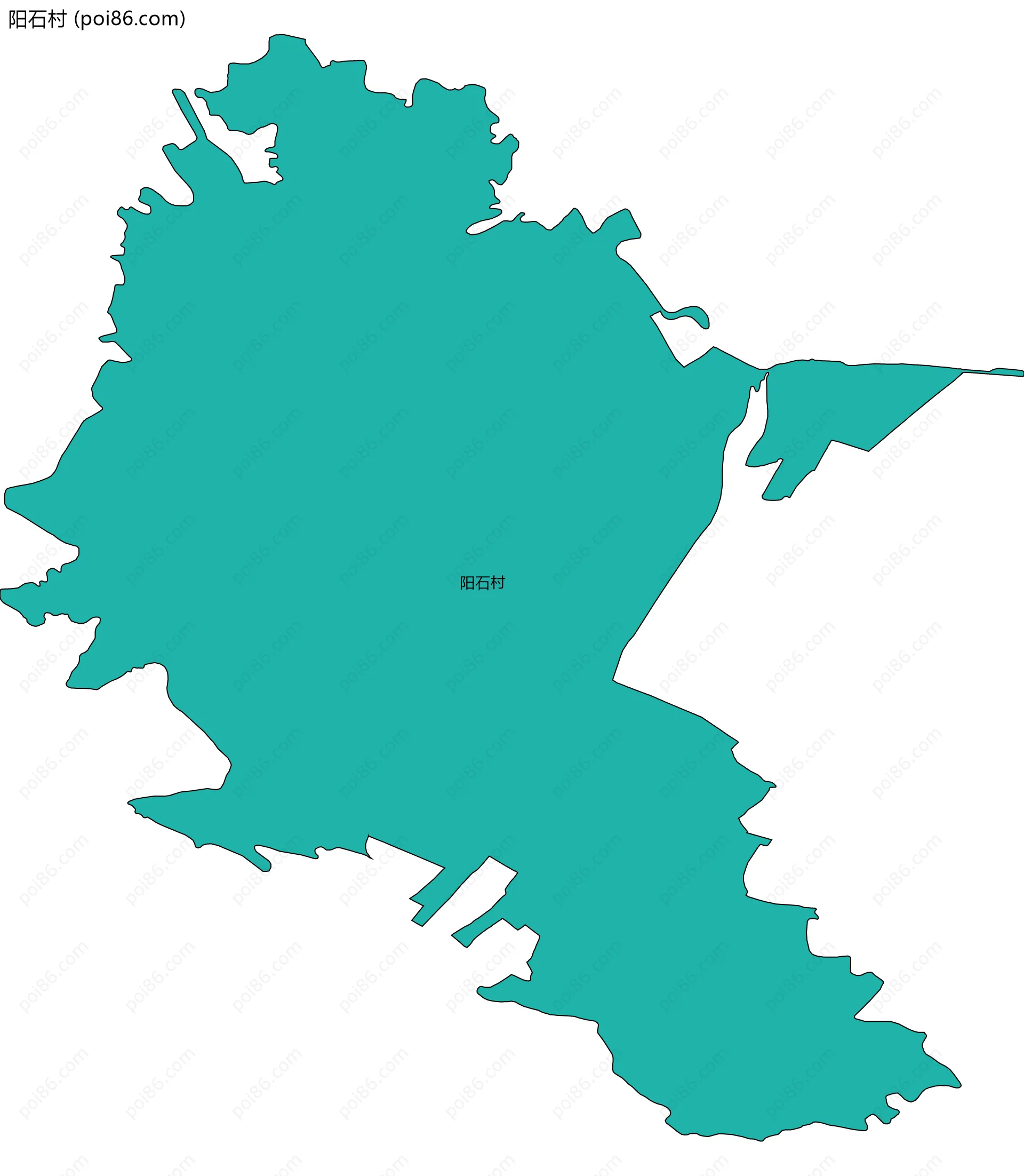 阳石村边界地图