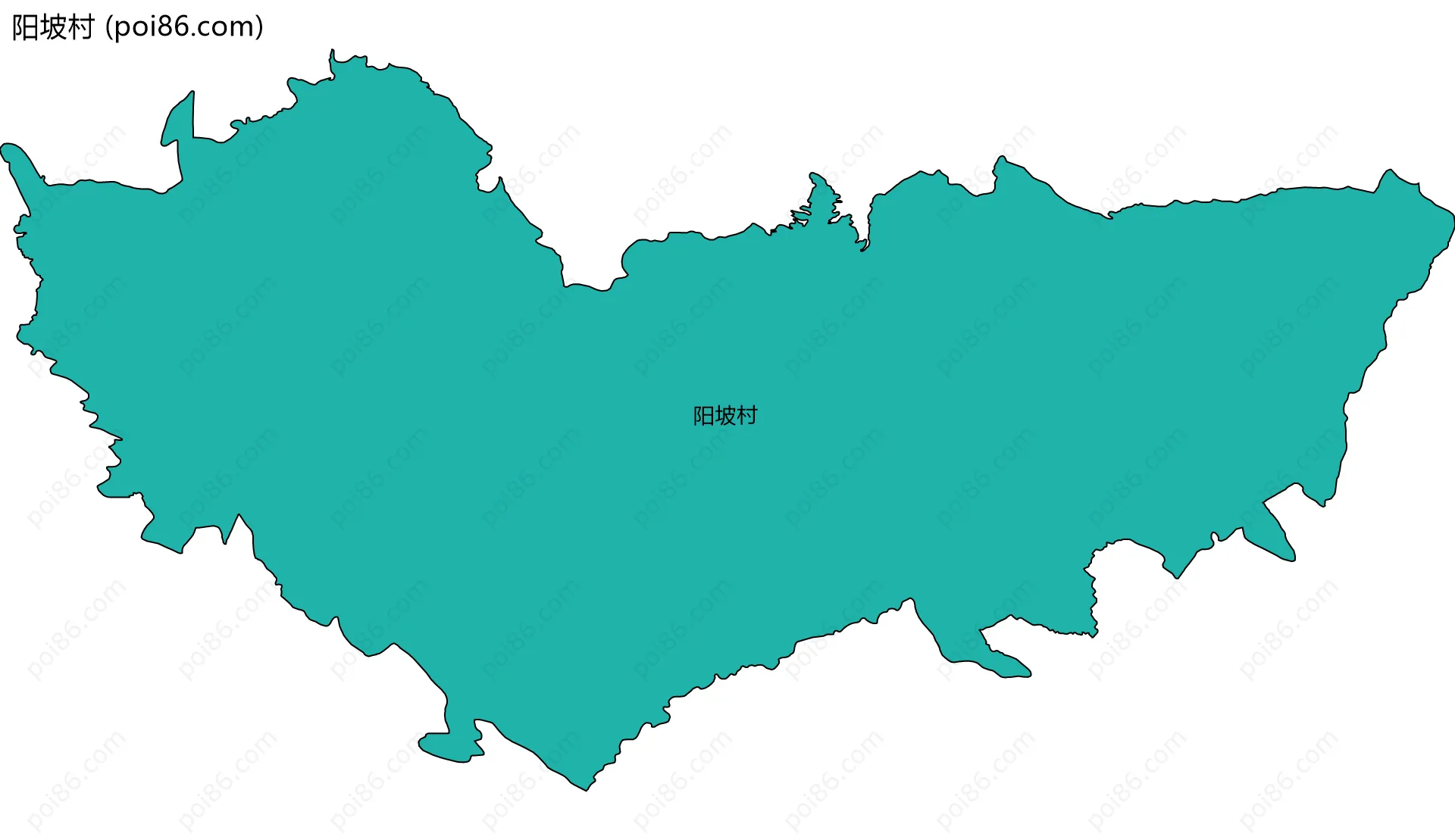 阳坡村边界地图