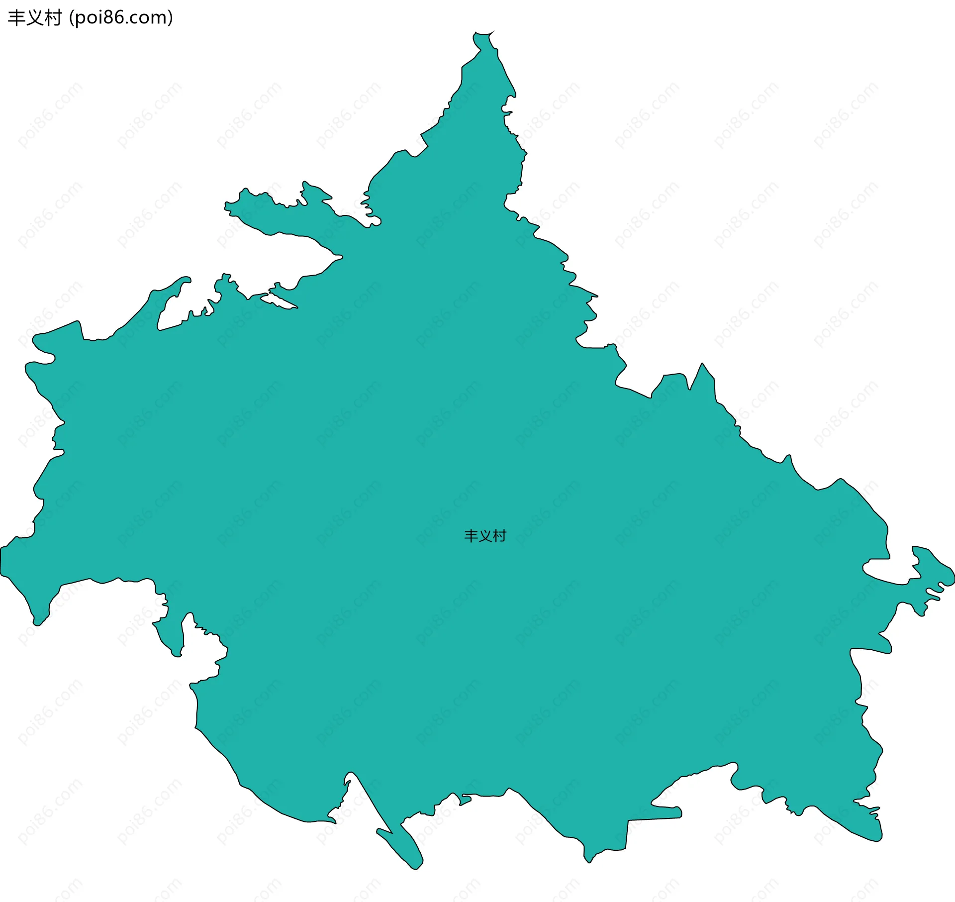 丰义村边界地图