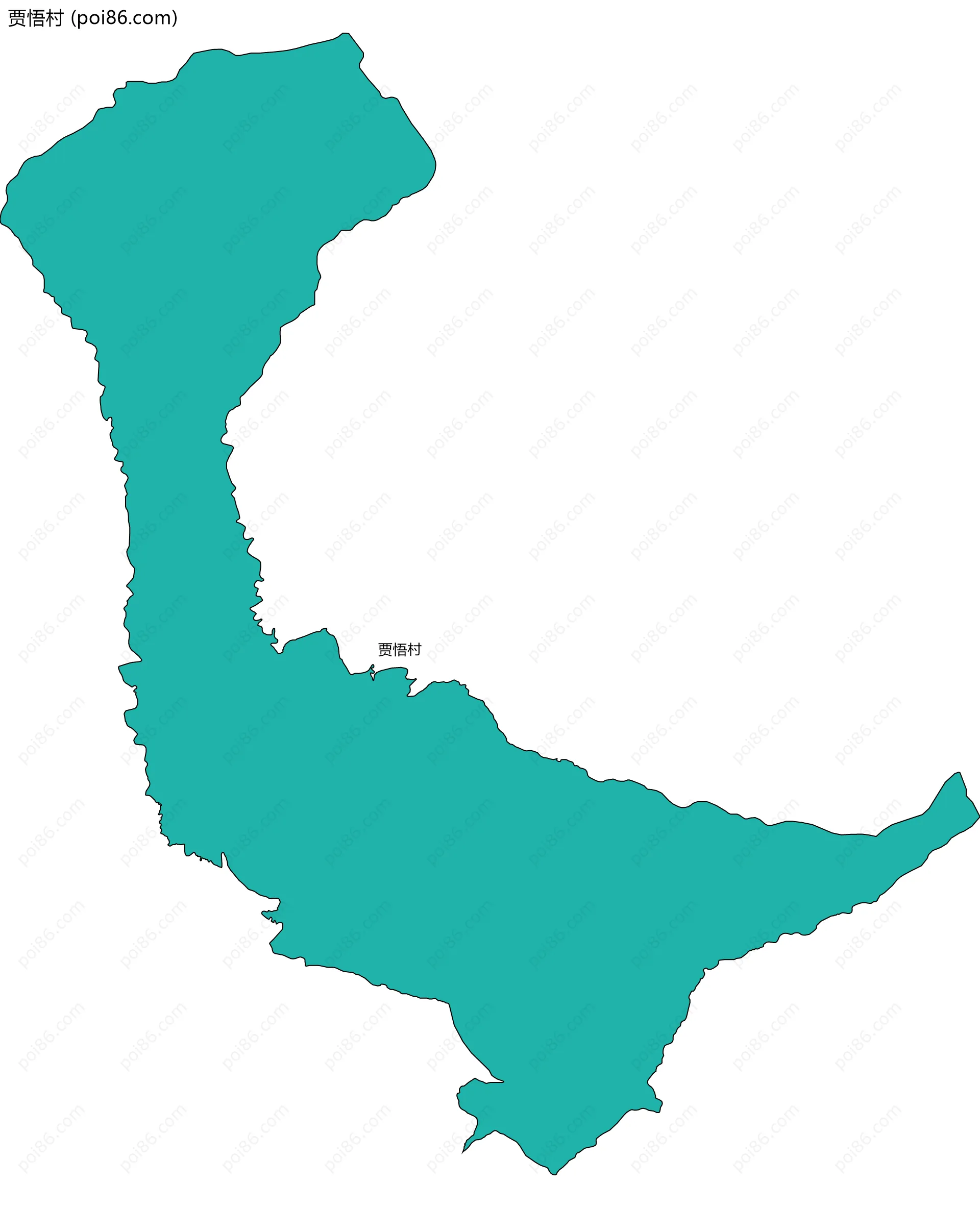 贾悟村边界地图