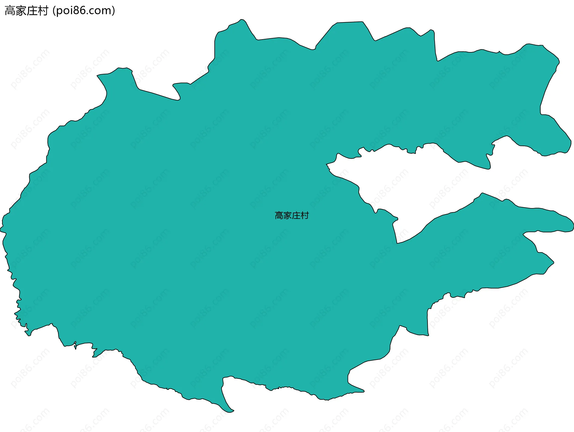 高家庄村边界地图