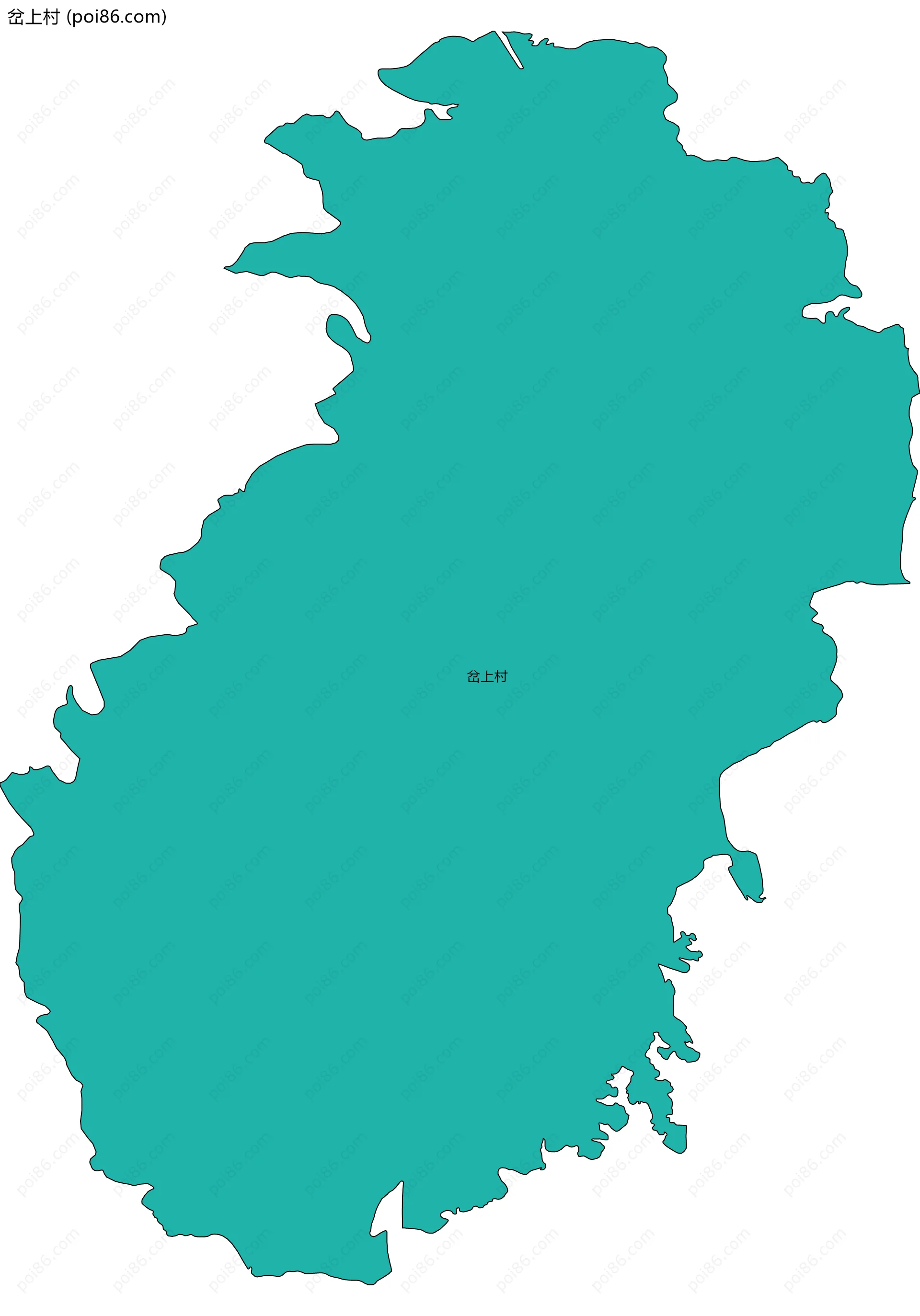 岔上村边界地图