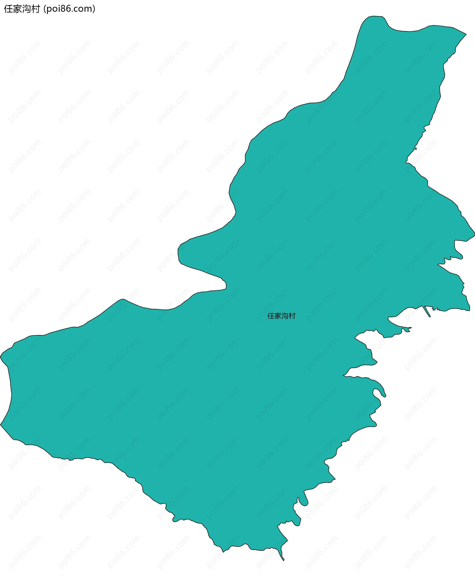 任家沟村边界地图