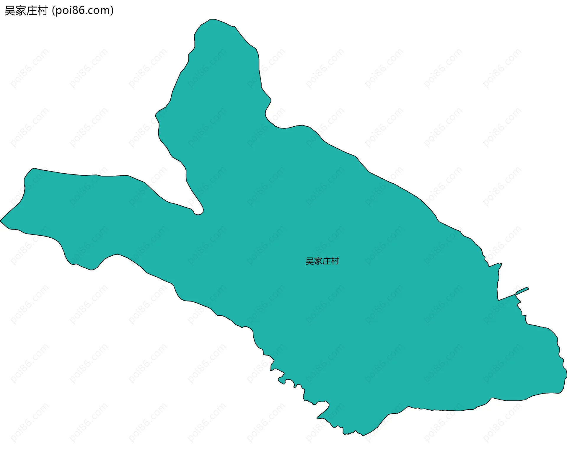 吴家庄村边界地图