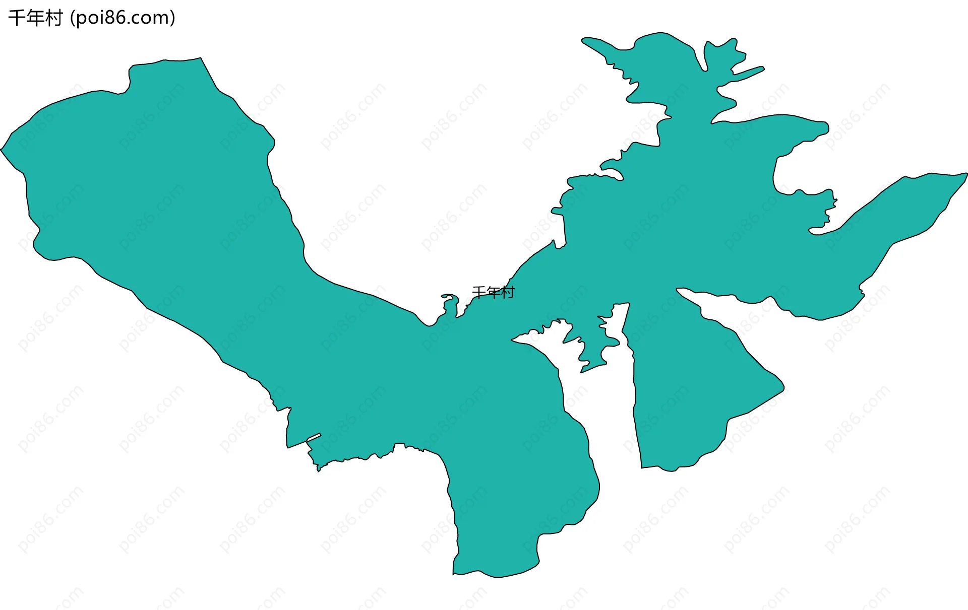 千年村边界地图