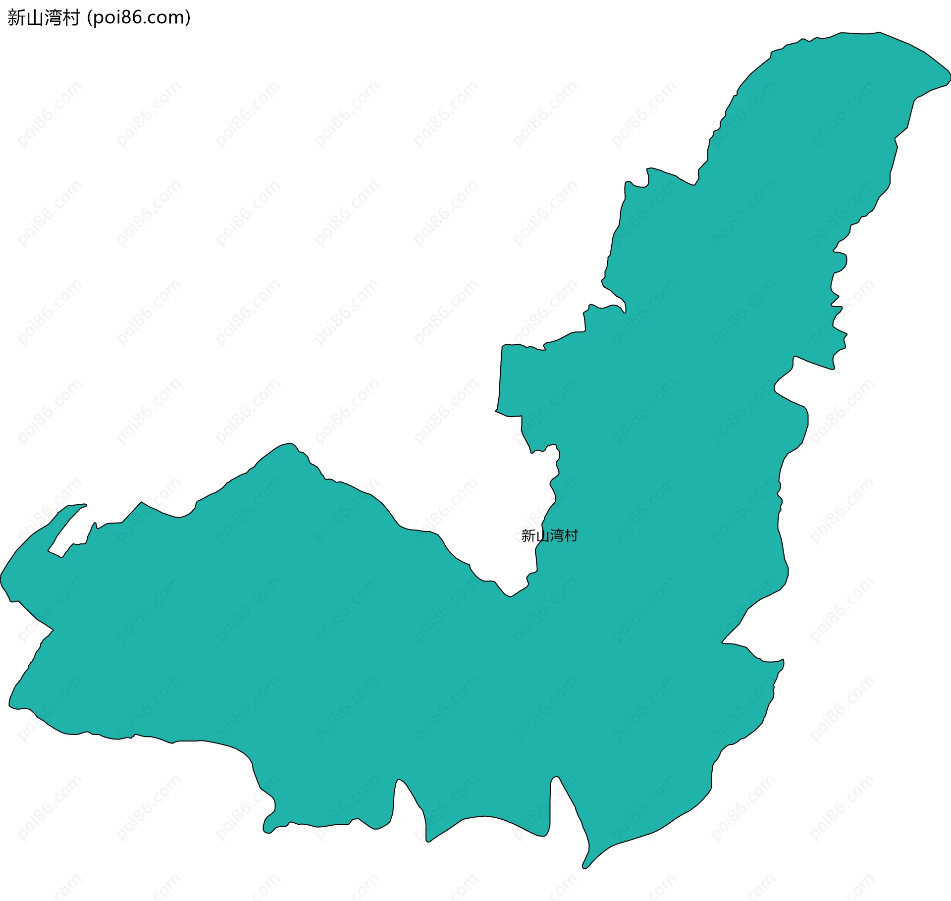 新山湾村边界地图