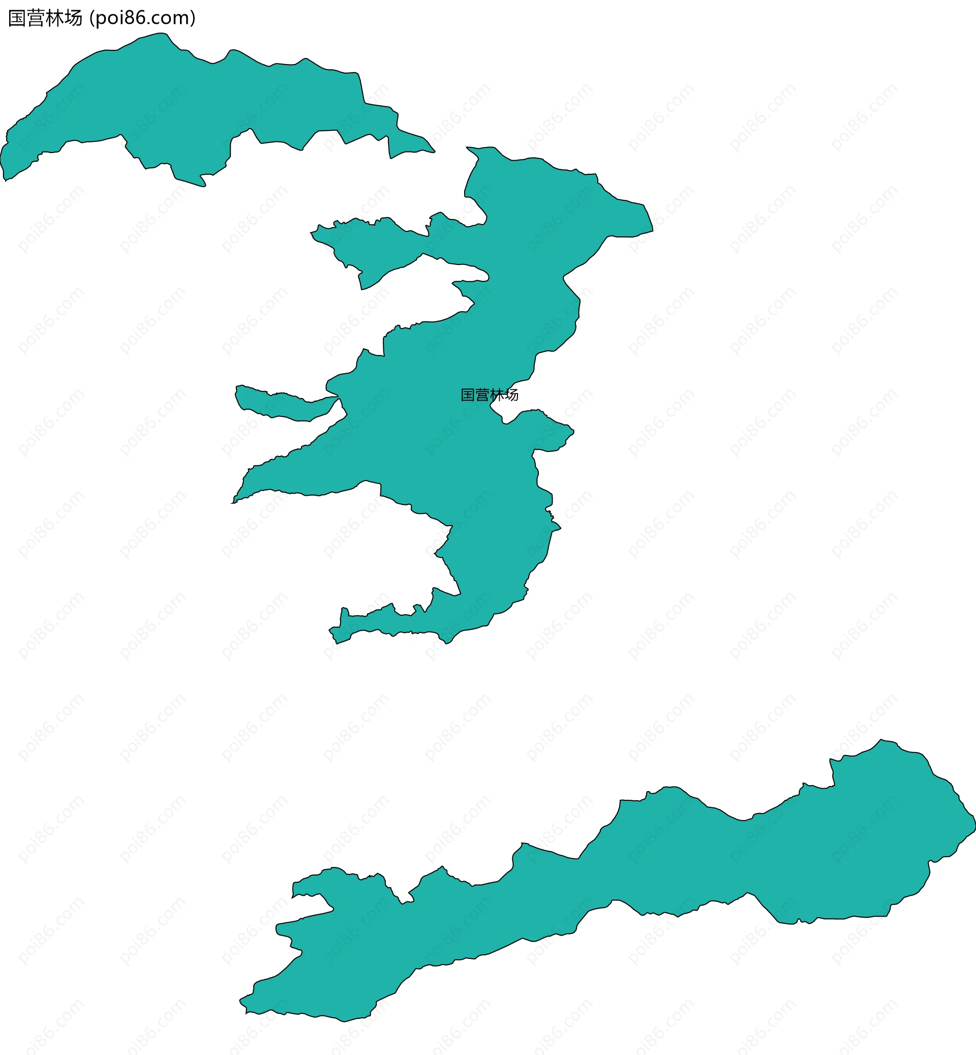 国营林场边界地图