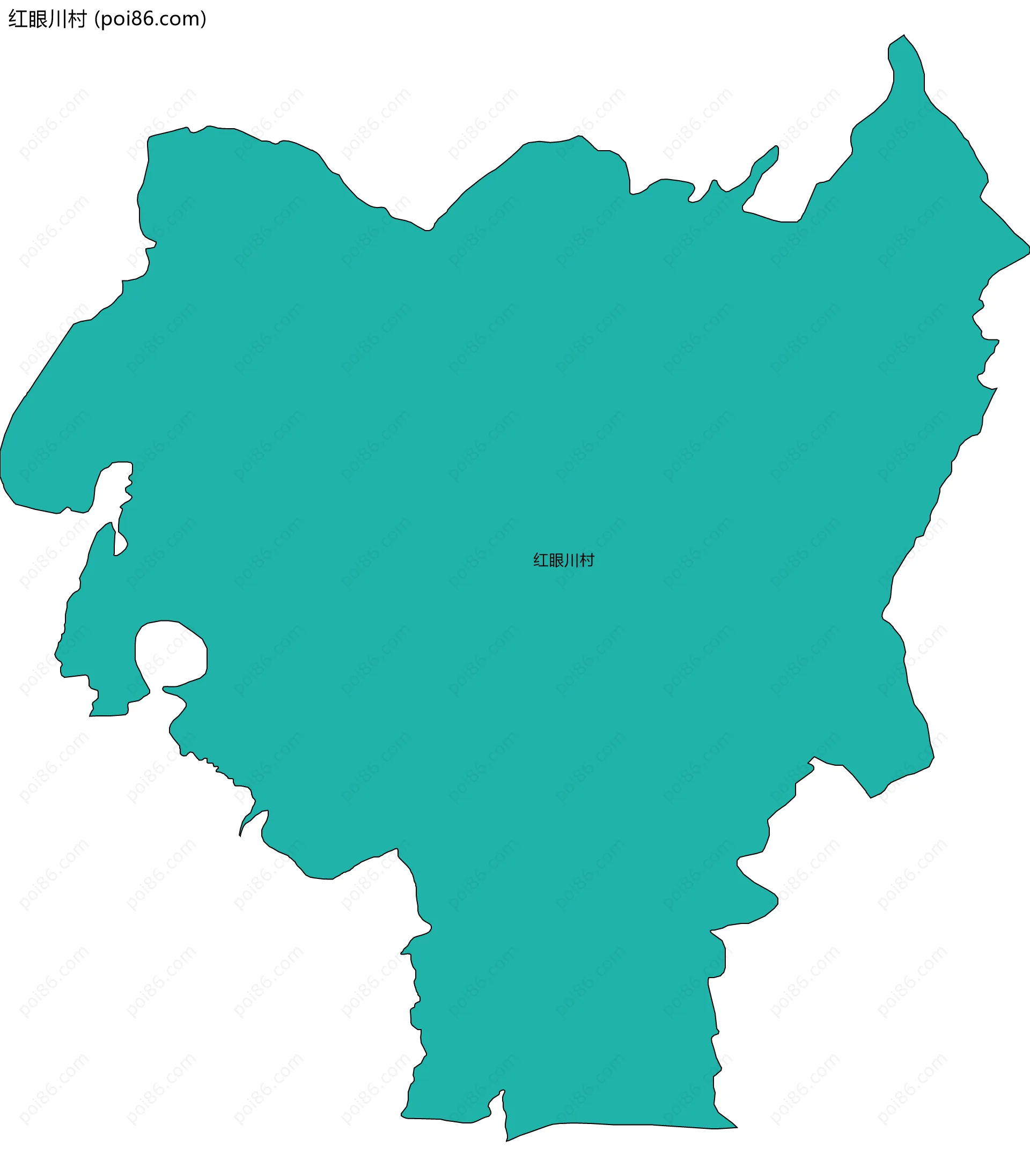 红眼川村边界地图