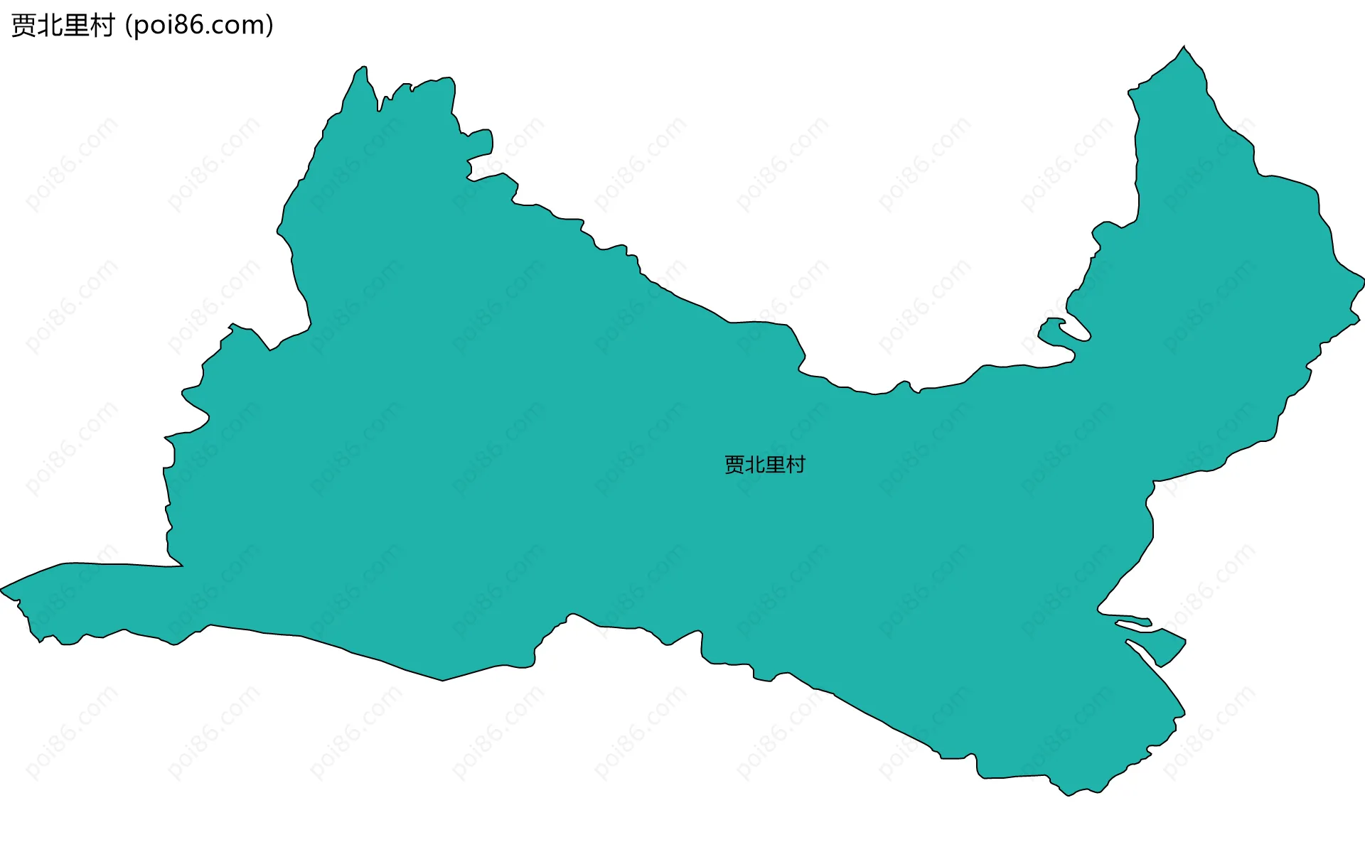 贾北里村边界地图